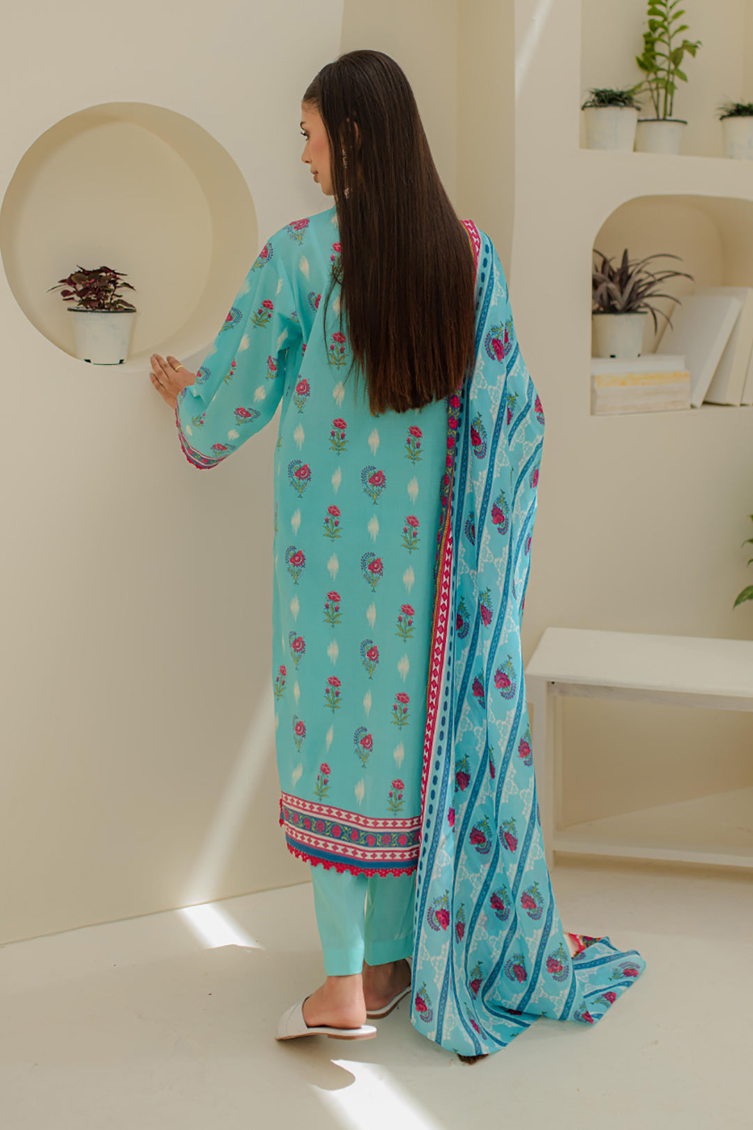 Zellbury | Unstitched 3 Piece Lawn | Shirt Shalwar Dupatta - 1193 by Maria Faisal - Registered Vendor of : Zellbury Women - type : Essential Unstitched - 100% original wedding dresses