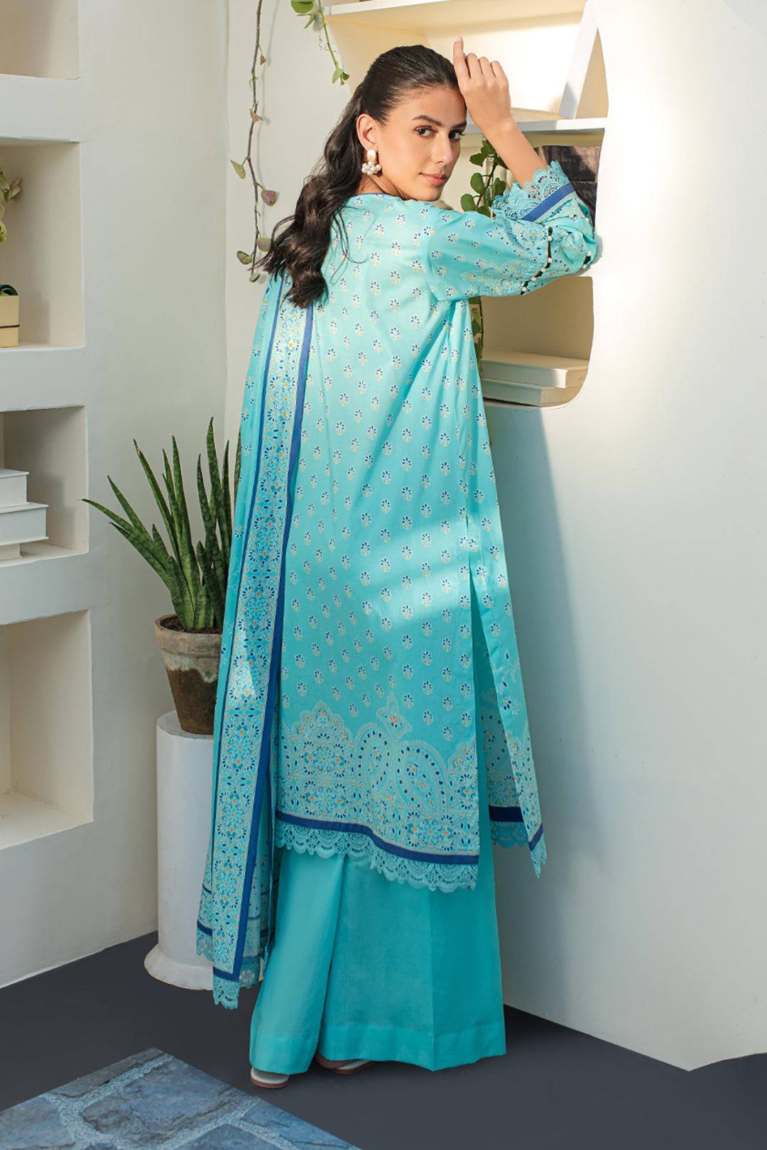Zellbury | Unstitched 3 Piece Lawn | Shirt Shalwar Dupatta - 1198 by Maria Faisal - Registered Vendor of : Zellbury Women - type : Essential Unstitched - 100% original wedding dresses