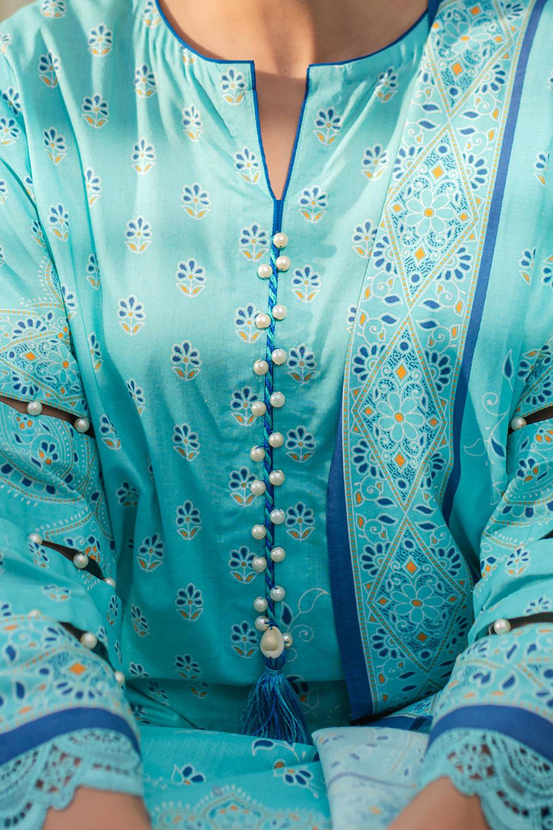 Zellbury | Unstitched 3 Piece Lawn | Shirt Shalwar Dupatta - 1198 by Maria Faisal - Registered Vendor of : Zellbury Women - type : Essential Unstitched - 100% original wedding dresses