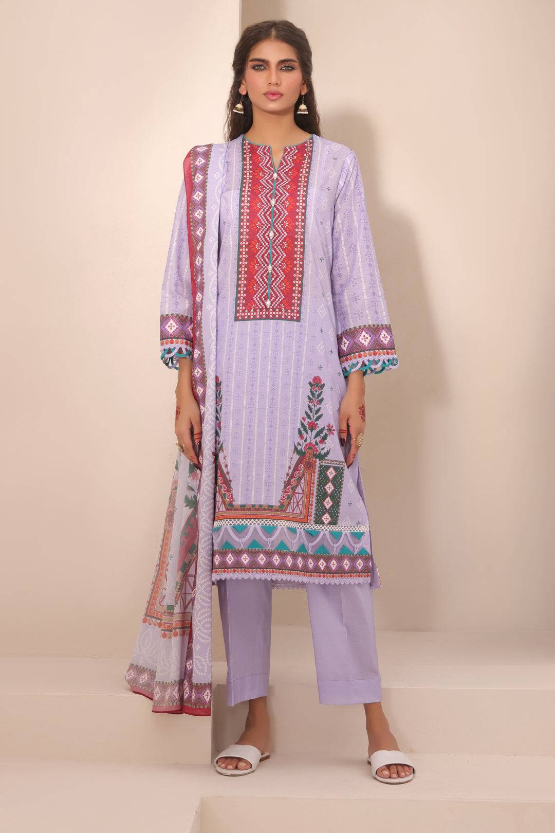 Zellbury | Unstitched 3 Piece Lawn | Shirt Shalwar Dupatta - 1213 by Maria Faisal - Registered Vendor of : Zellbury Women - type : Essential Unstitched - 100% original wedding dresses