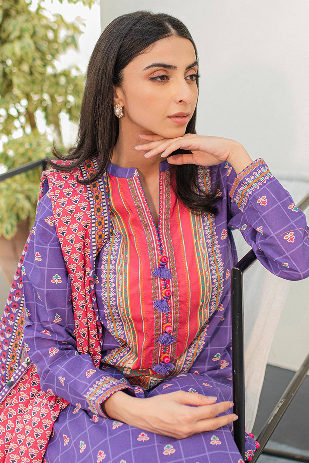 Zellbury | Unstitched 3 Piece Lawn | Shirt Shalwar Dupatta - 1217 by Maria Faisal - Registered Vendor of : Zellbury Women - type : Essential Unstitched - 100% original wedding dresses