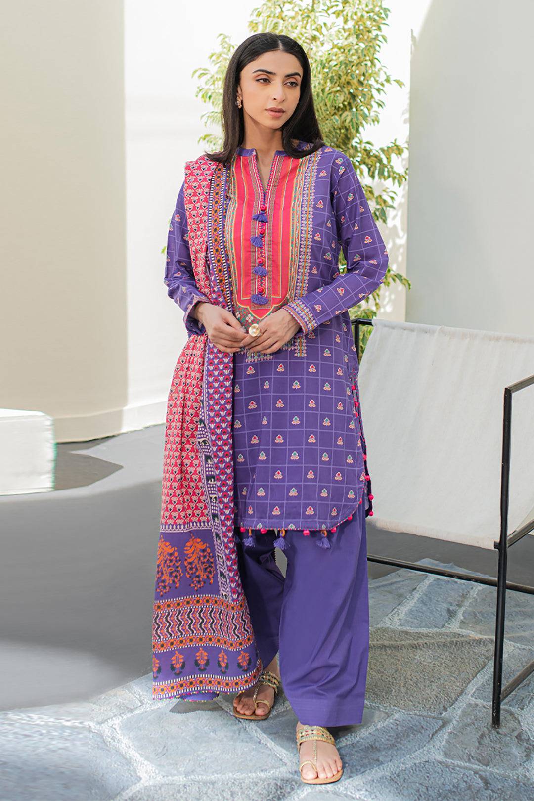 Zellbury | Unstitched 3 Piece Lawn | Shirt Shalwar Dupatta - 1217 by Maria Faisal - Registered Vendor of : Zellbury Women - type : Essential Unstitched - 100% original wedding dresses