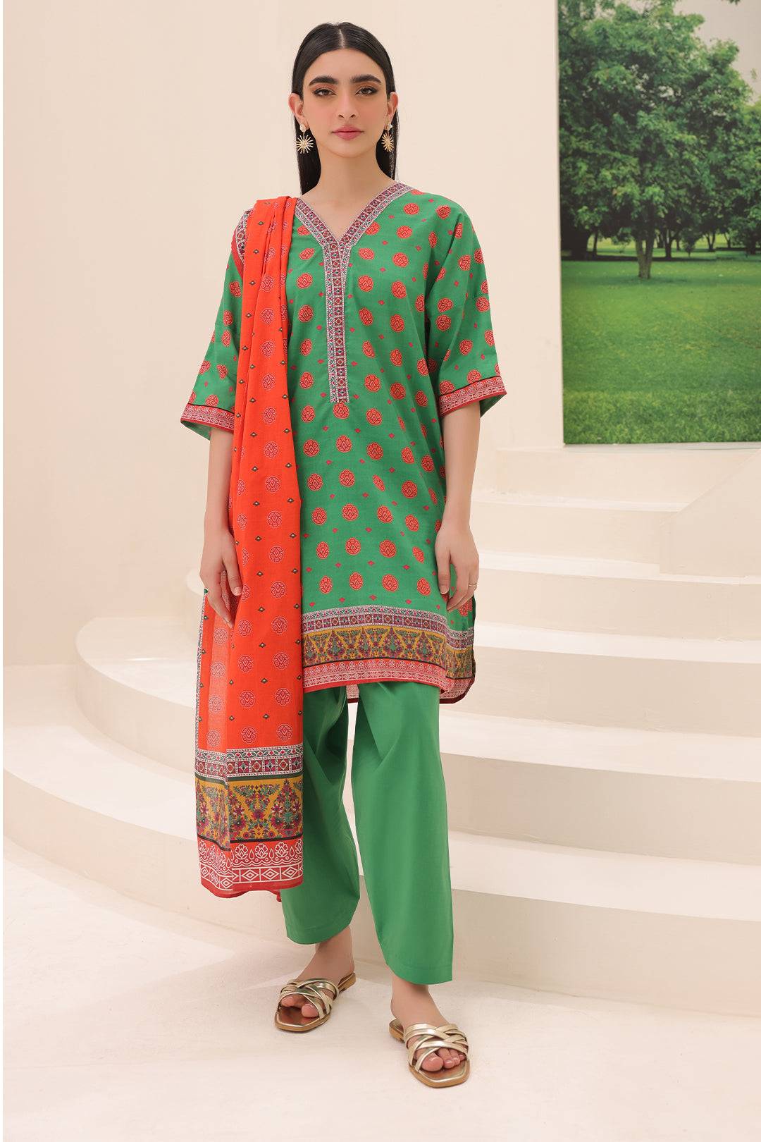 Zellbury | Unstitched 3 Piece Lawn | Shirt Shalwar Dupatta - 1221 by Maria Faisal - Registered Vendor of : Zellbury Women - type : Essential Unstitched - 100% original wedding dresses
