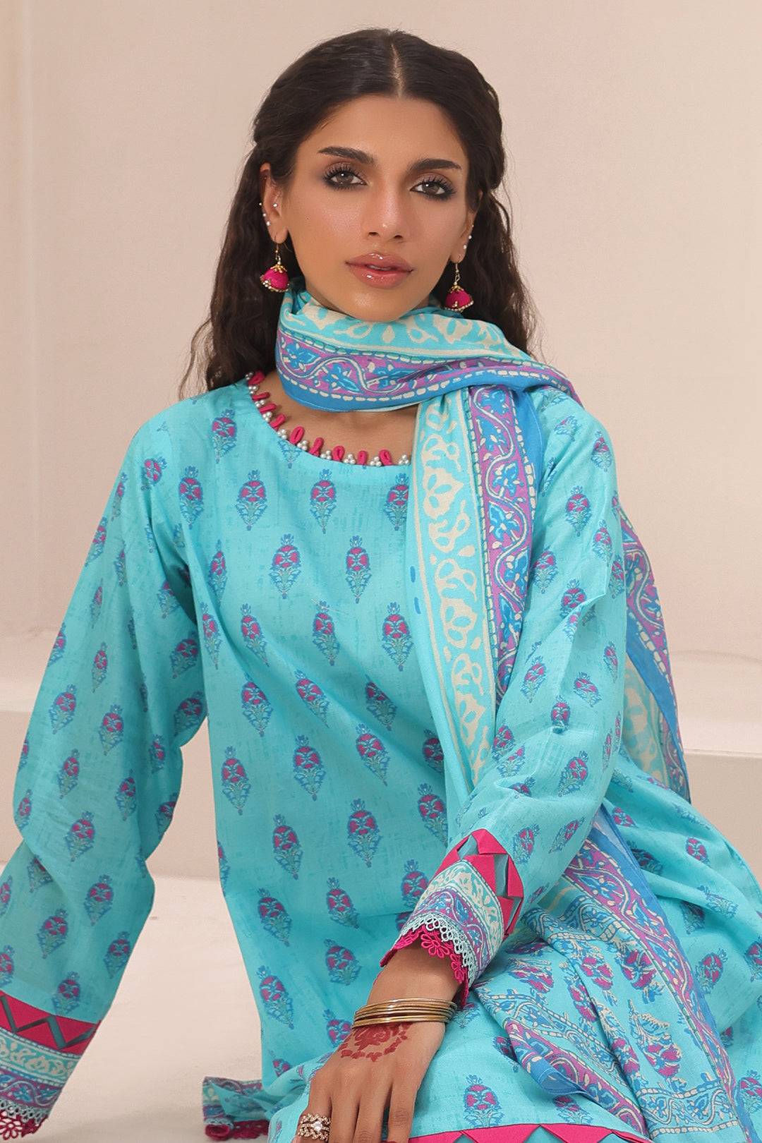 Zellbury | Unstitched 3 Piece Lawn | Shirt Shalwar Dupatta - 1231 by Maria Faisal - Registered Vendor of : Zellbury Women - type : Essential Unstitched - 100% original wedding dresses