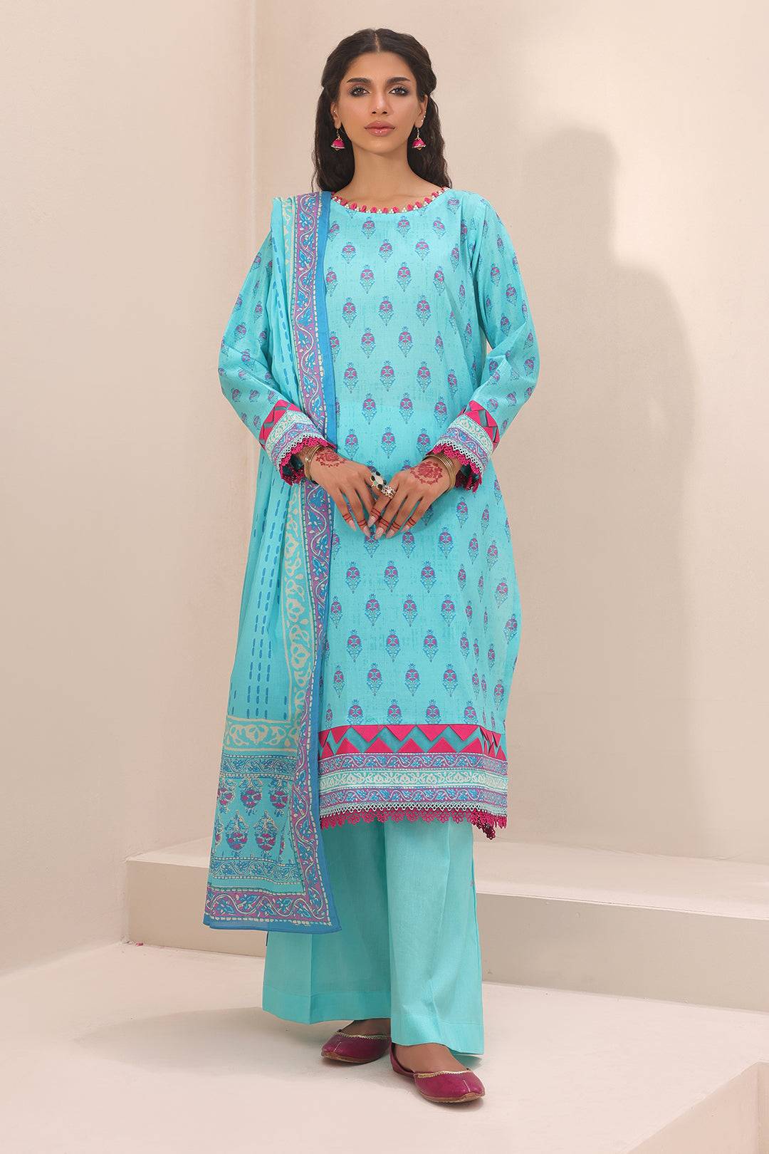Zellbury | Unstitched 3 Piece Lawn | Shirt Shalwar Dupatta - 1231 by Maria Faisal - Registered Vendor of : Zellbury Women - type : Essential Unstitched - 100% original wedding dresses