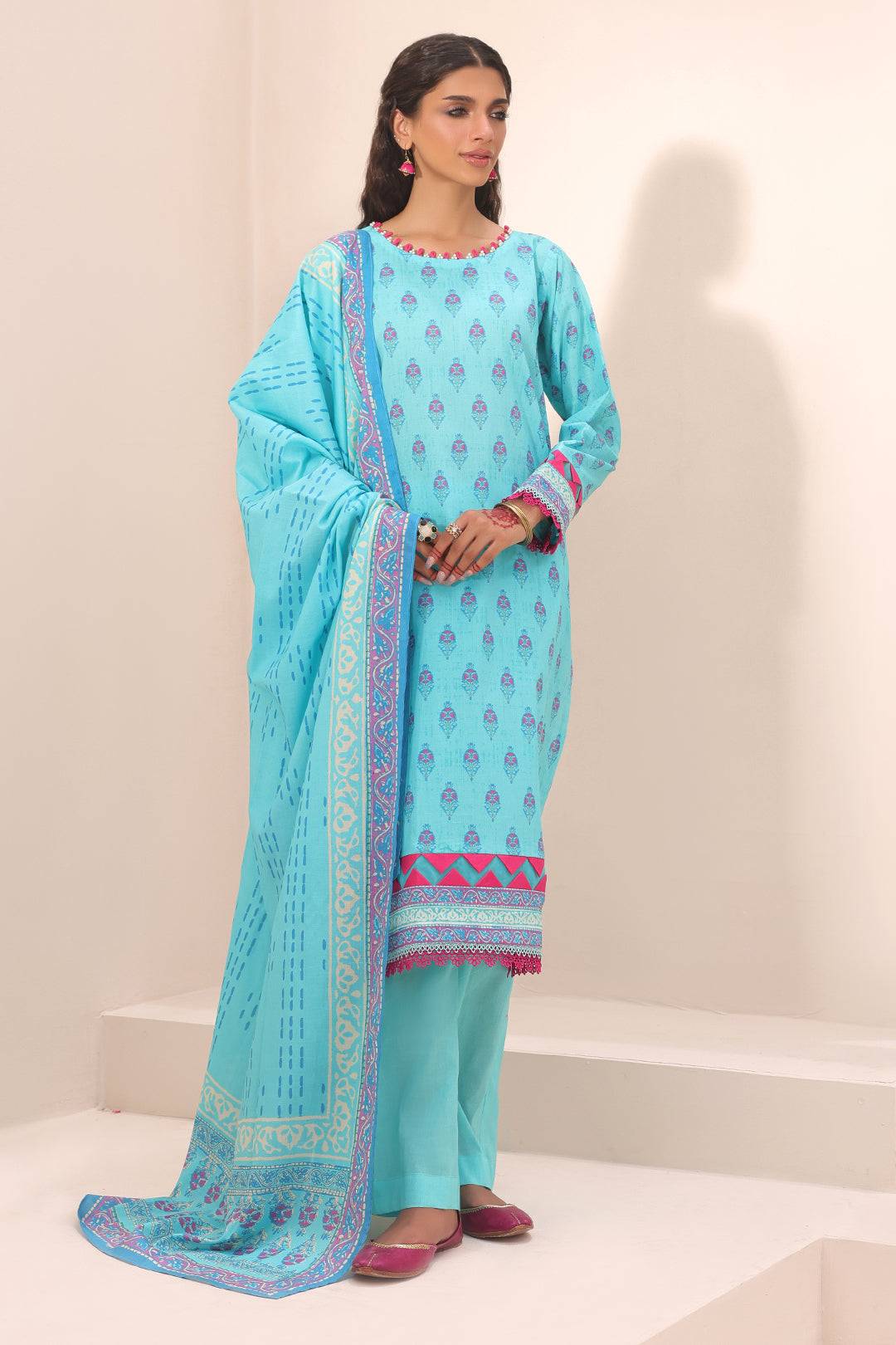 Zellbury | Unstitched 3 Piece Lawn | Shirt Shalwar Dupatta - 1231 by Maria Faisal - Registered Vendor of : Zellbury Women - type : Essential Unstitched - 100% original wedding dresses