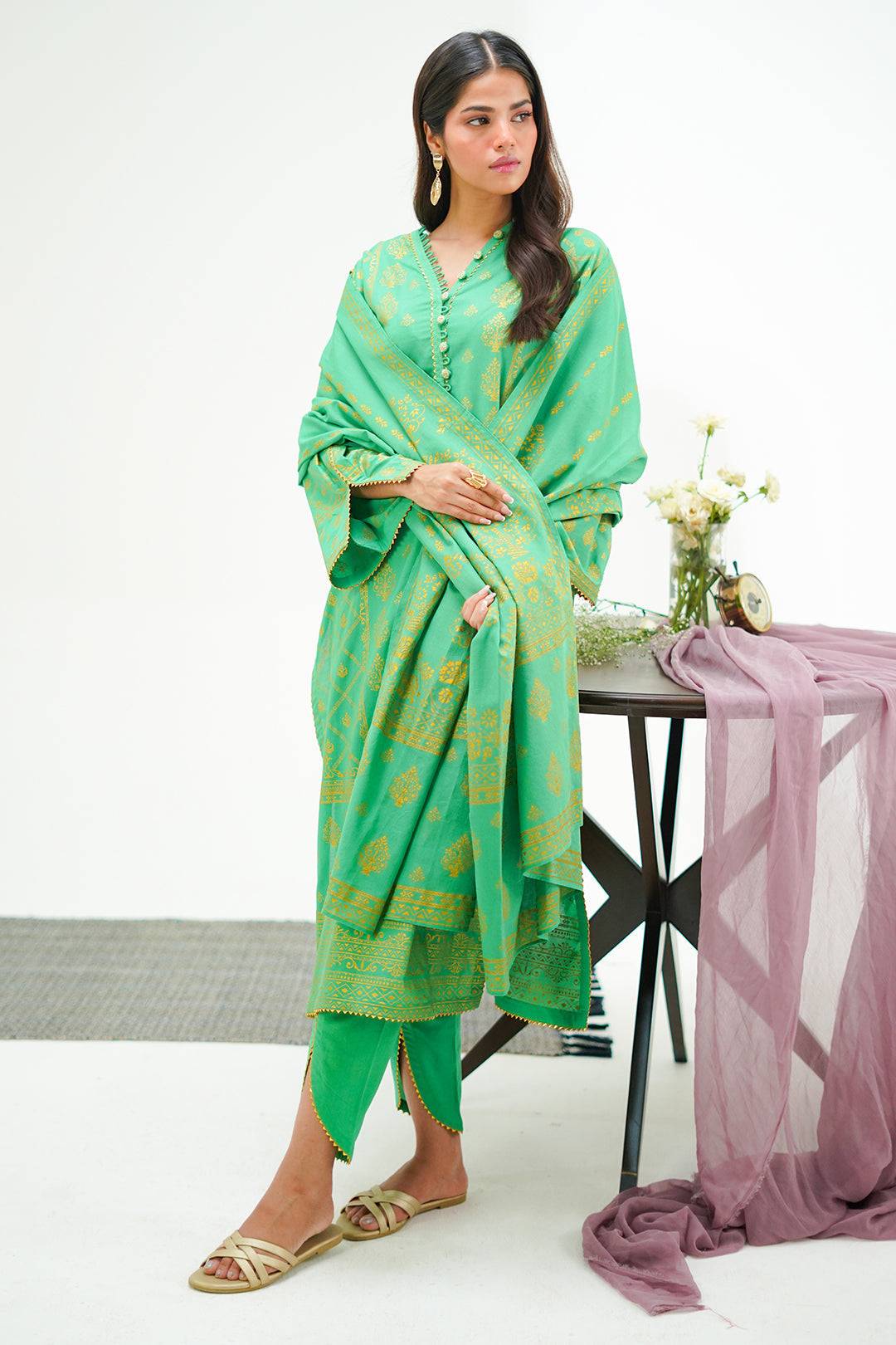 Zellbury | Unstitched 3 Piece Lawn | Shirt Shalwar Dupatta - 1237 by Maria Faisal - Registered Vendor of : Zellbury Women - type : Essential Unstitched - 100% original wedding dresses