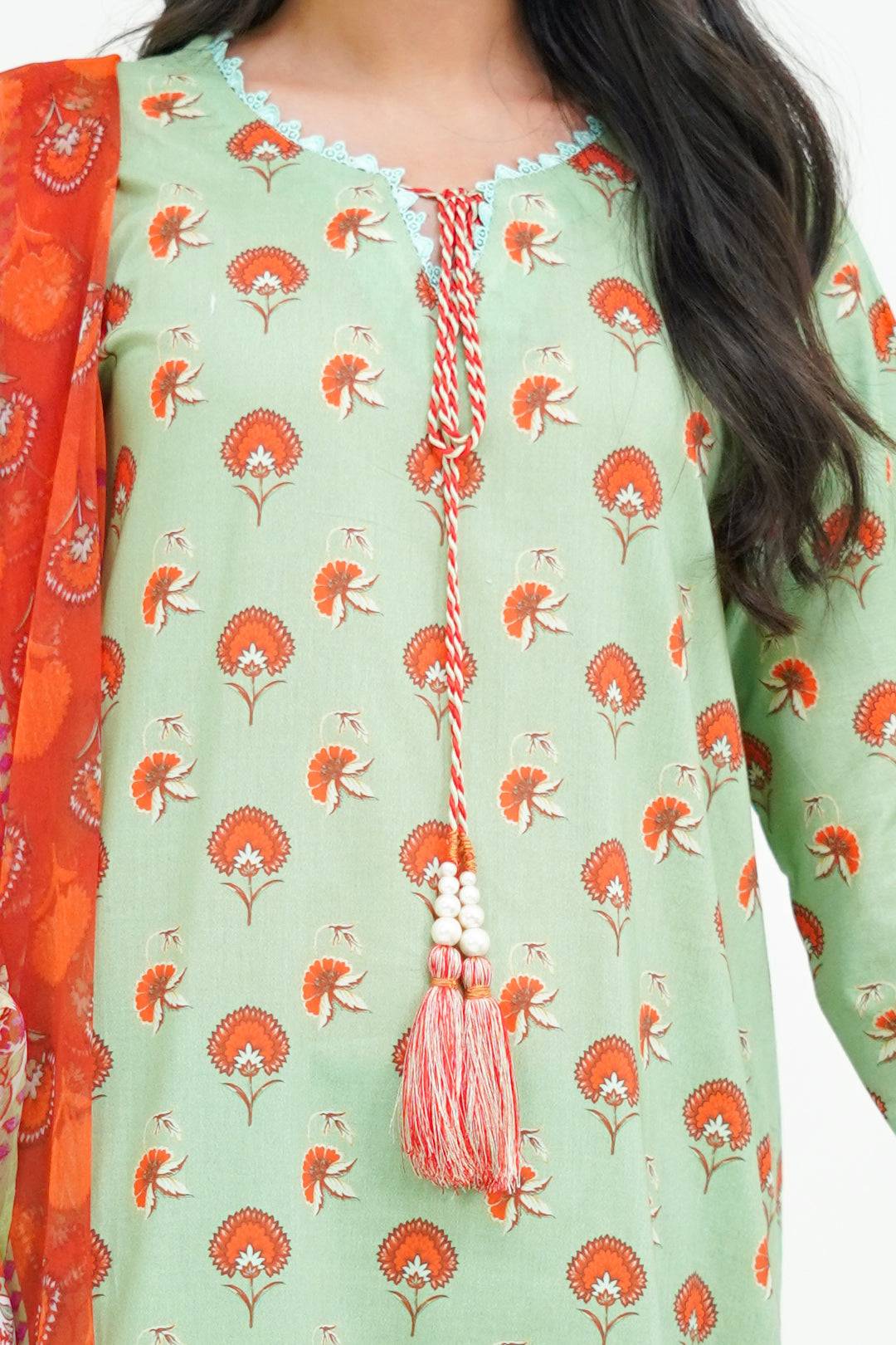 Zellbury | Unstitched 3 Piece Lawn | Shirt Shalwar Dupatta - 1325 by Maria Faisal - Registered Vendor of : Zellbury Women - type : Essential Unstitched - 100% original wedding dresses
