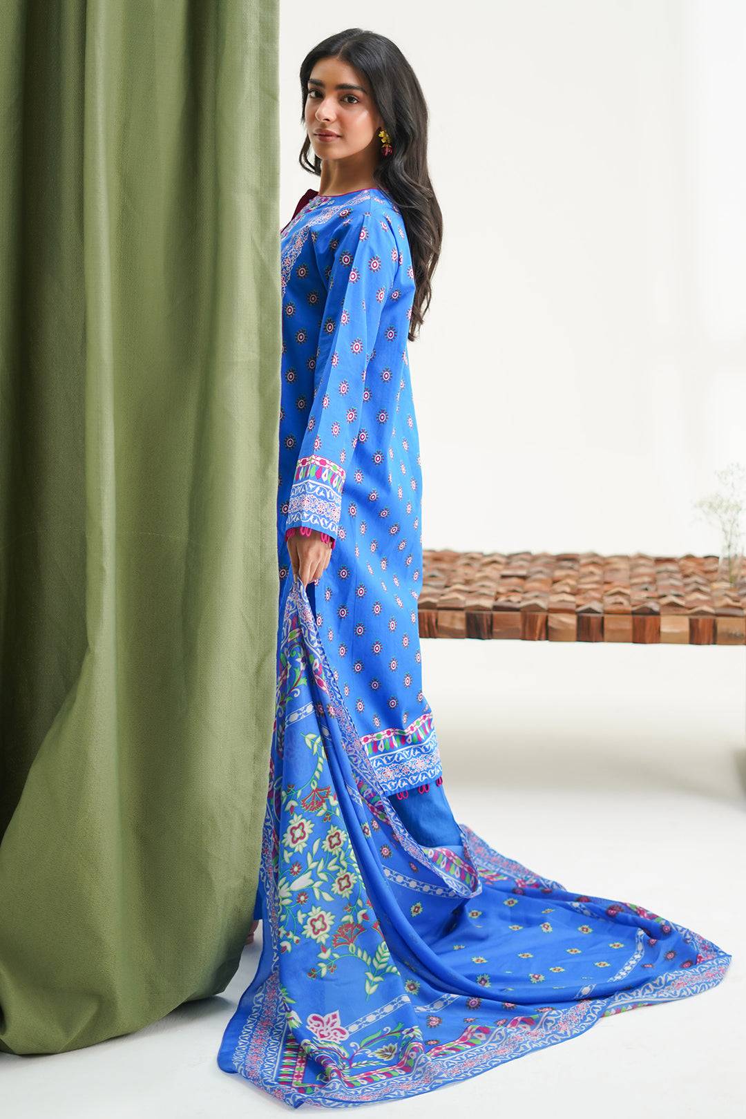 Zellbury | Unstitched 3 Piece Lawn | Shirt Shalwar Dupatta - 1326 by Maria Faisal - Registered Vendor of : Zellbury Women - type : Essential Unstitched - 100% original wedding dresses