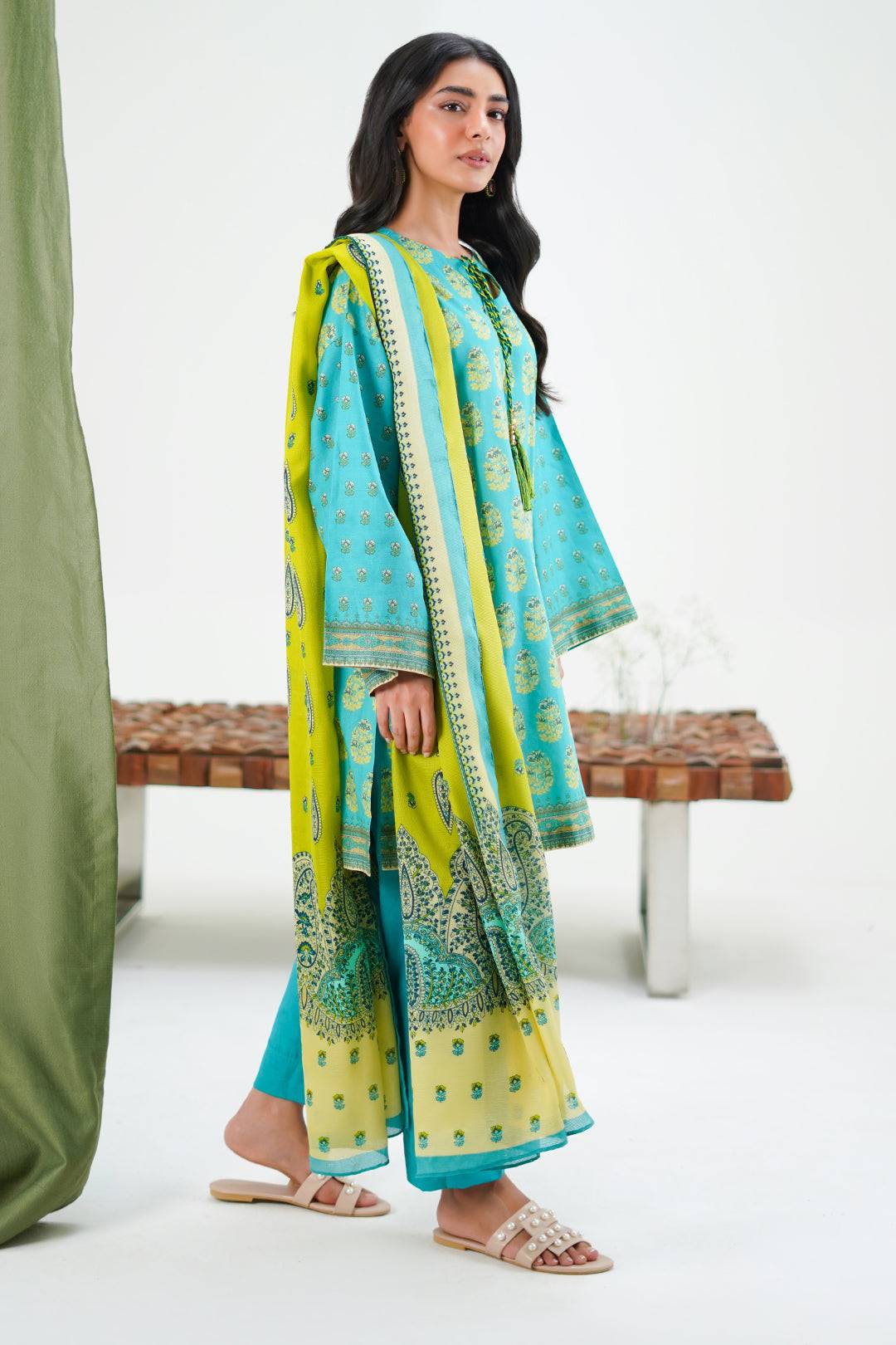 Zellbury | Unstitched 3 Piece Lawn | Shirt Shalwar Dupatta - 1328 by Maria Faisal - Registered Vendor of : Zellbury Women - type : Essential Unstitched - 100% original wedding dresses