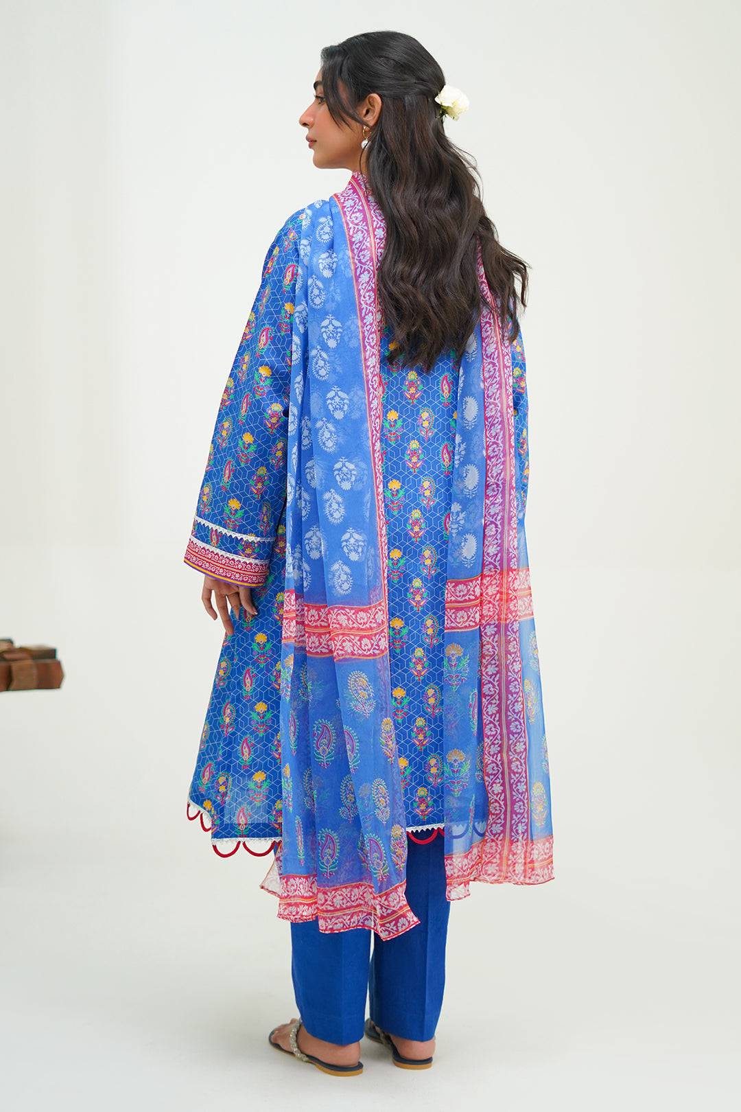 Zellbury | Unstitched 3 Piece Lawn | Shirt Shalwar Dupatta - 1505 by Maria Faisal - Registered Vendor of : Zellbury Women - type : Essential Unstitched - 100% original wedding dresses