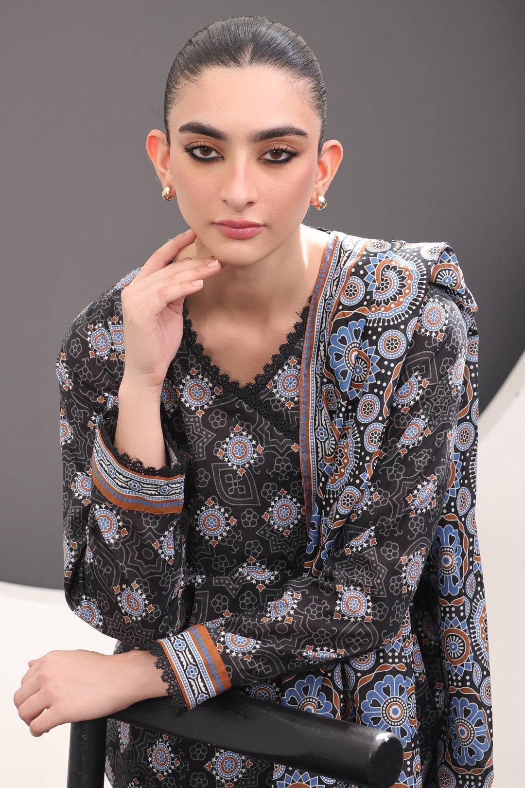 Zellbury | Unstitched 3 Piece Lawn | Shirt Shalwar Dupatta - 1508 by Maria Faisal - Registered Vendor of : Zellbury Women - type : Essential Unstitched - 100% original wedding dresses