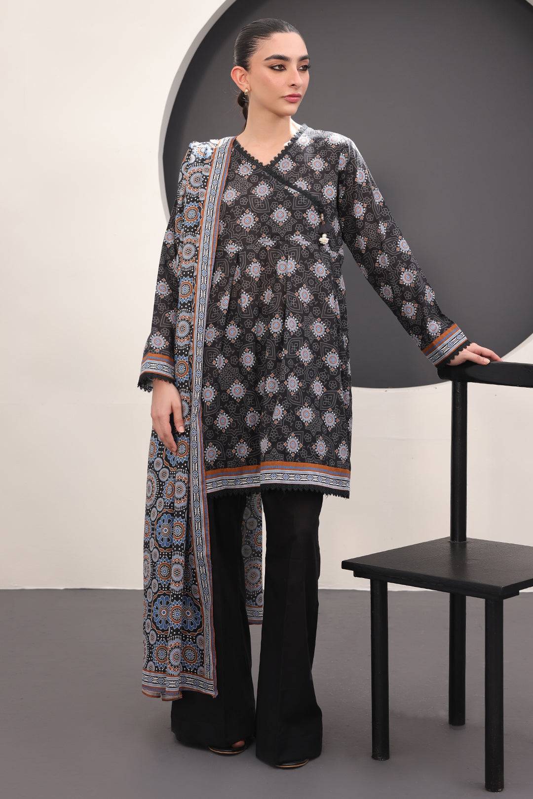 Zellbury | Unstitched 3 Piece Lawn | Shirt Shalwar Dupatta - 1508 by Maria Faisal - Registered Vendor of : Zellbury Women - type : Essential Unstitched - 100% original wedding dresses