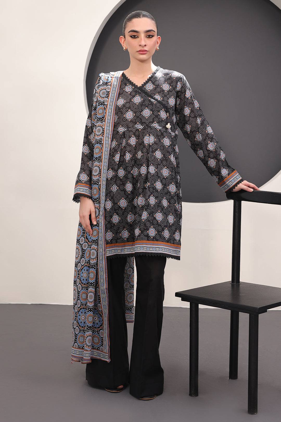 Zellbury | Unstitched 3 Piece Lawn | Shirt Shalwar Dupatta - 1508 by Maria Faisal - Registered Vendor of : Zellbury Women - type : Essential Unstitched - 100% original wedding dresses
