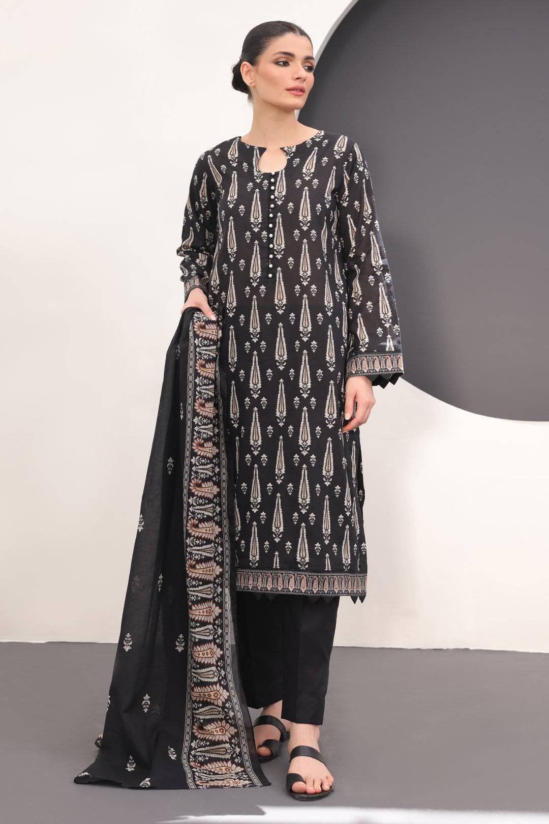 Zellbury | Unstitched 3 Piece Lawn | Shirt Shalwar Dupatta - 1517 by Maria Faisal - Registered Vendor of : Zellbury Women - type : Essential Unstitched - 100% original wedding dresses