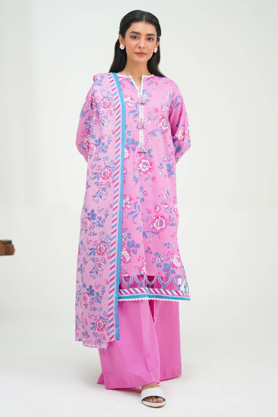 Zellbury | Unstitched 3 Piece Lawn | Shirt Shalwar Dupatta - 1569 by Maria Faisal - Registered Vendor of : Zellbury Women - type : Essential Unstitched - 100% original wedding dresses