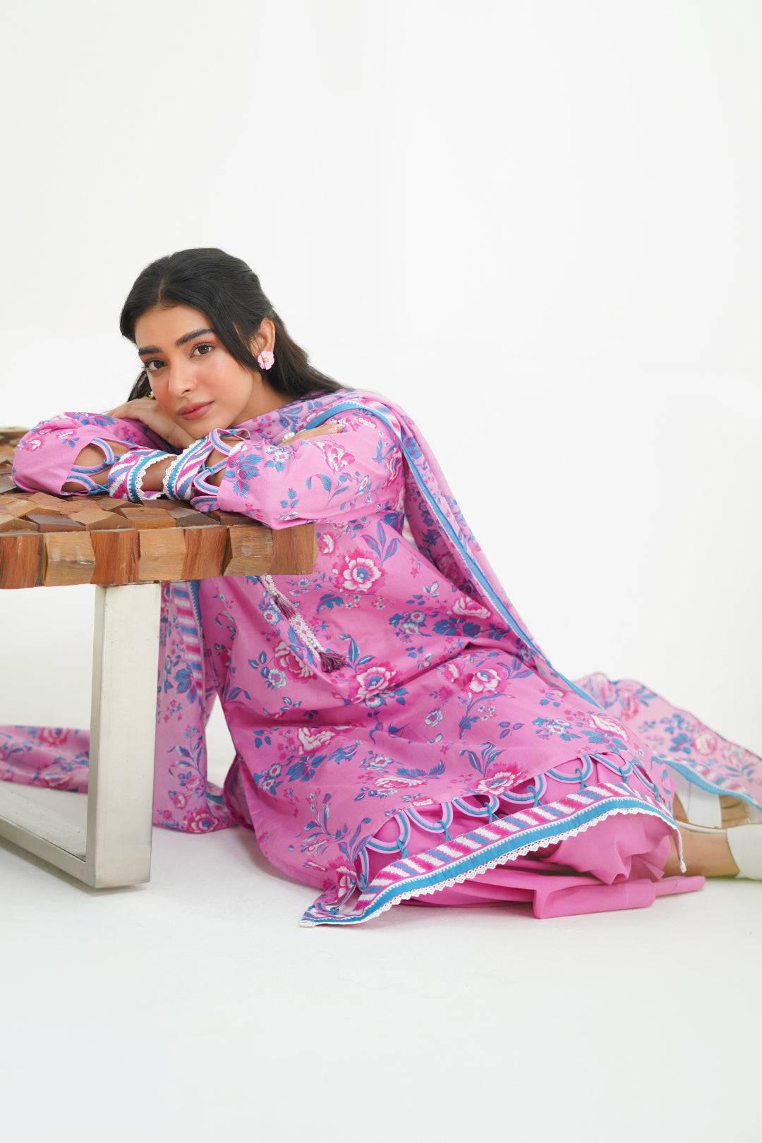 Zellbury | Unstitched 3 Piece Lawn | Shirt Shalwar Dupatta - 1569 by Maria Faisal - Registered Vendor of : Zellbury Women - type : Essential Unstitched - 100% original wedding dresses