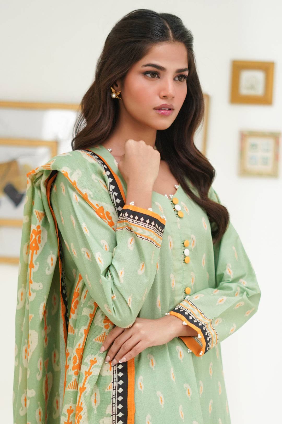 Zellbury | Unstitched 3 Piece Lawn | Shirt Shalwar Dupatta - 1572 by Maria Faisal - Registered Vendor of : Zellbury Women - type : Essential Unstitched - 100% original wedding dresses