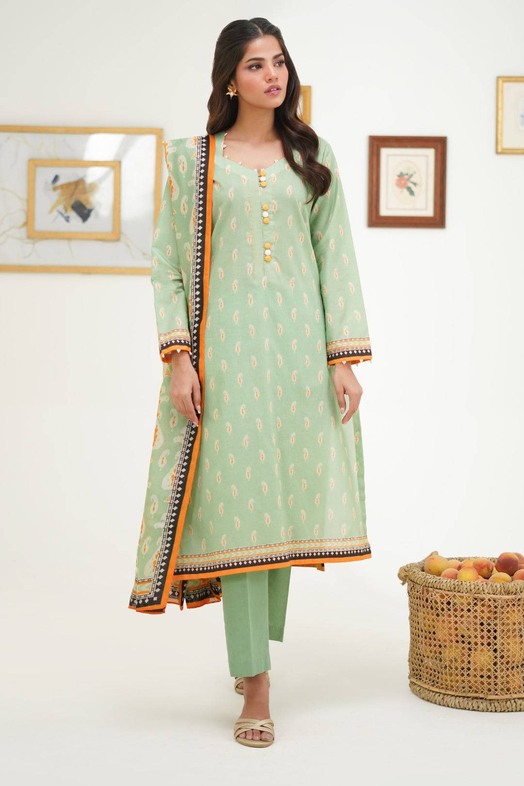 Zellbury | Unstitched 3 Piece Lawn | Shirt Shalwar Dupatta - 1572 by Maria Faisal - Registered Vendor of : Zellbury Women - type : Essential Unstitched - 100% original wedding dresses