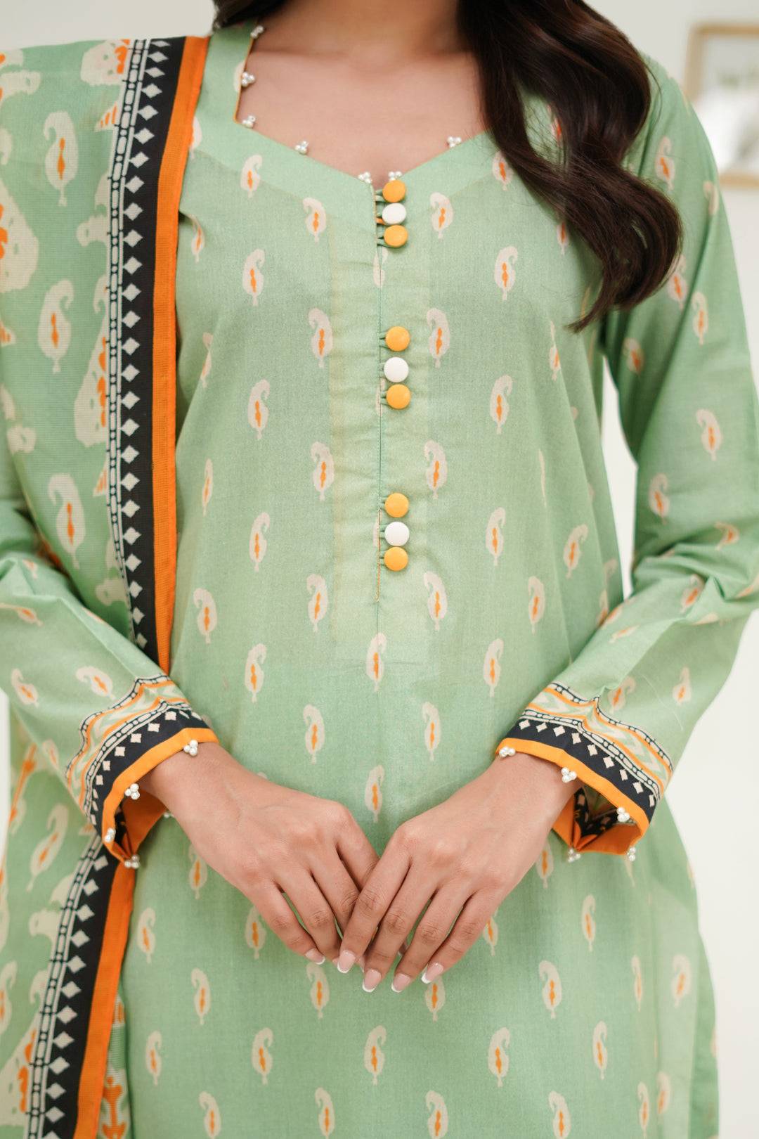 Zellbury | Unstitched 3 Piece Lawn | Shirt Shalwar Dupatta - 1572 by Maria Faisal - Registered Vendor of : Zellbury Women - type : Essential Unstitched - 100% original wedding dresses