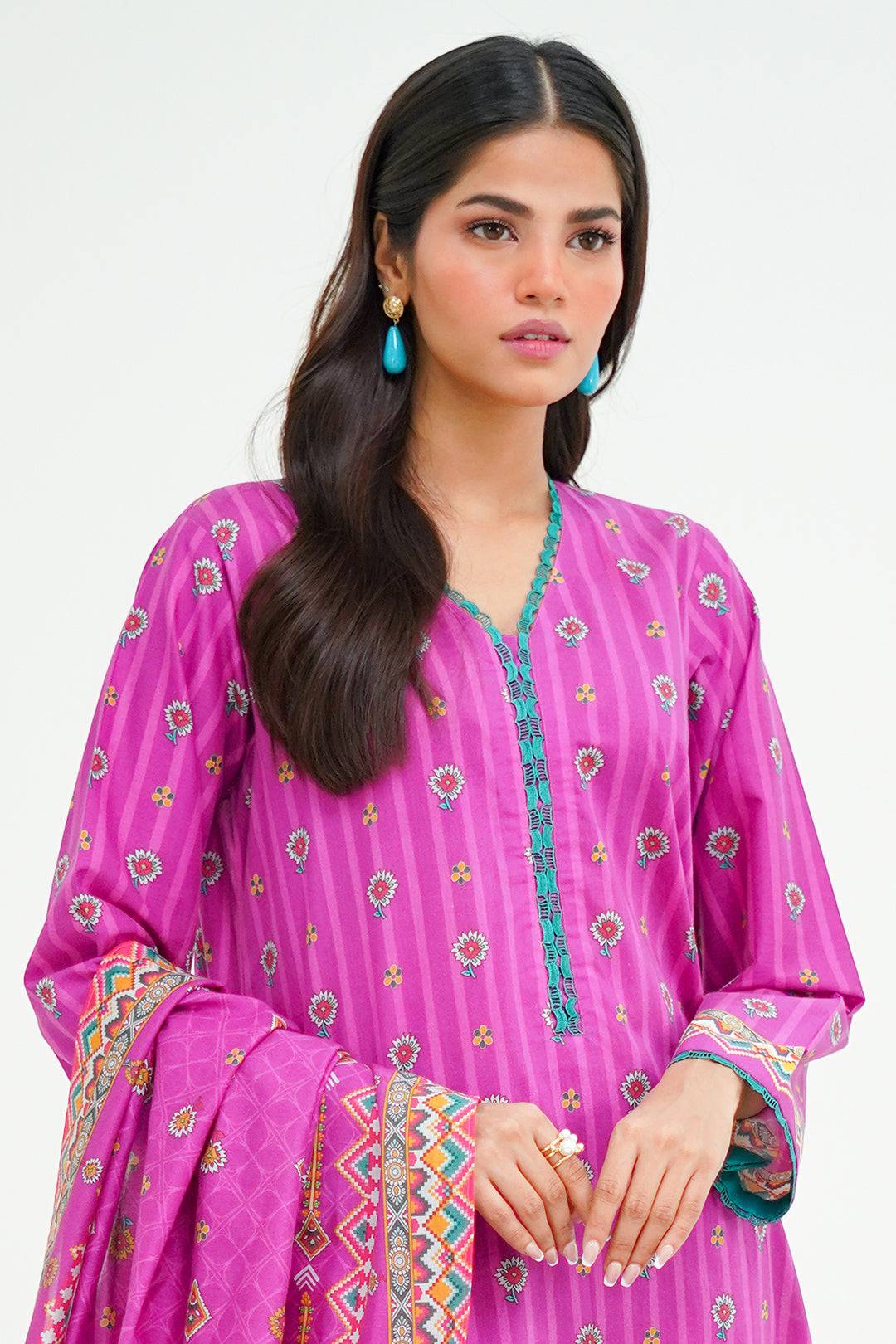 Zellbury | Unstitched 3 Piece Lawn | Shirt Shalwar Dupatta - 1671 by Maria Faisal - Registered Vendor of : Zellbury Women - type : Essential Unstitched - 100% original wedding dresses