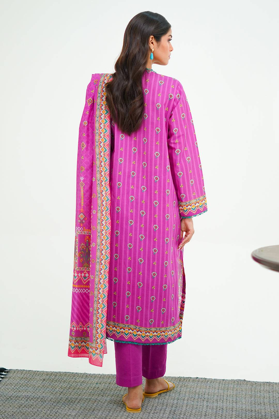 Zellbury | Unstitched 3 Piece Lawn | Shirt Shalwar Dupatta - 1671 by Maria Faisal - Registered Vendor of : Zellbury Women - type : Essential Unstitched - 100% original wedding dresses