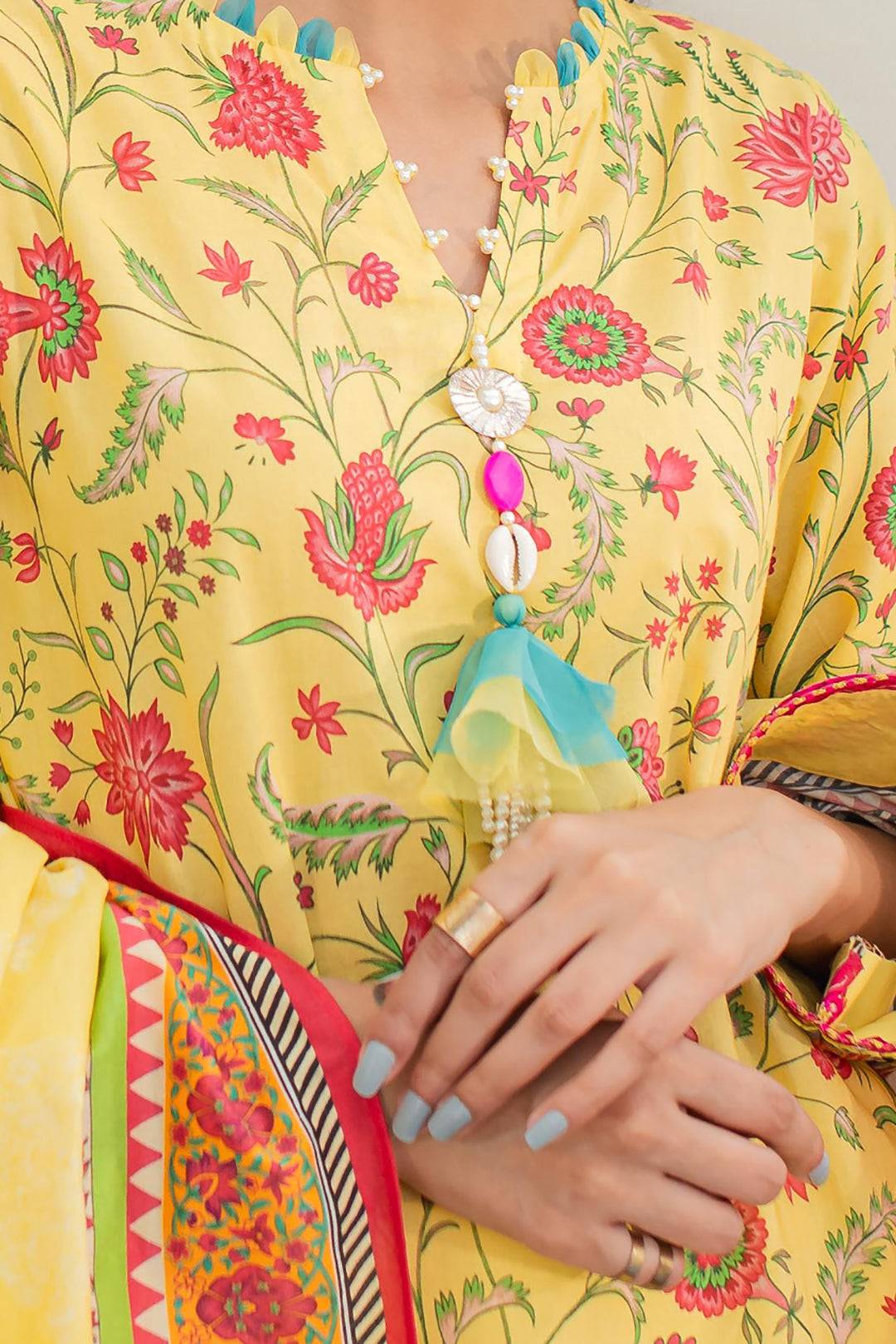 Zellbury | Unstitched 3 Piece Lawn | Shirt Shalwar Dupatta - 1675 by Maria Faisal - Registered Vendor of : Zellbury Women - type : Essential Unstitched - 100% original wedding dresses