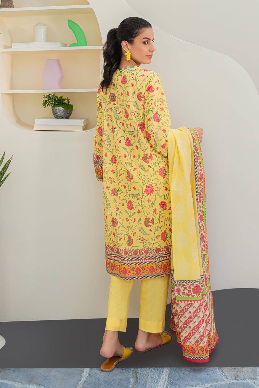 Zellbury | Unstitched 3 Piece Lawn | Shirt Shalwar Dupatta - 1675 by Maria Faisal - Registered Vendor of : Zellbury Women - type : Essential Unstitched - 100% original wedding dresses