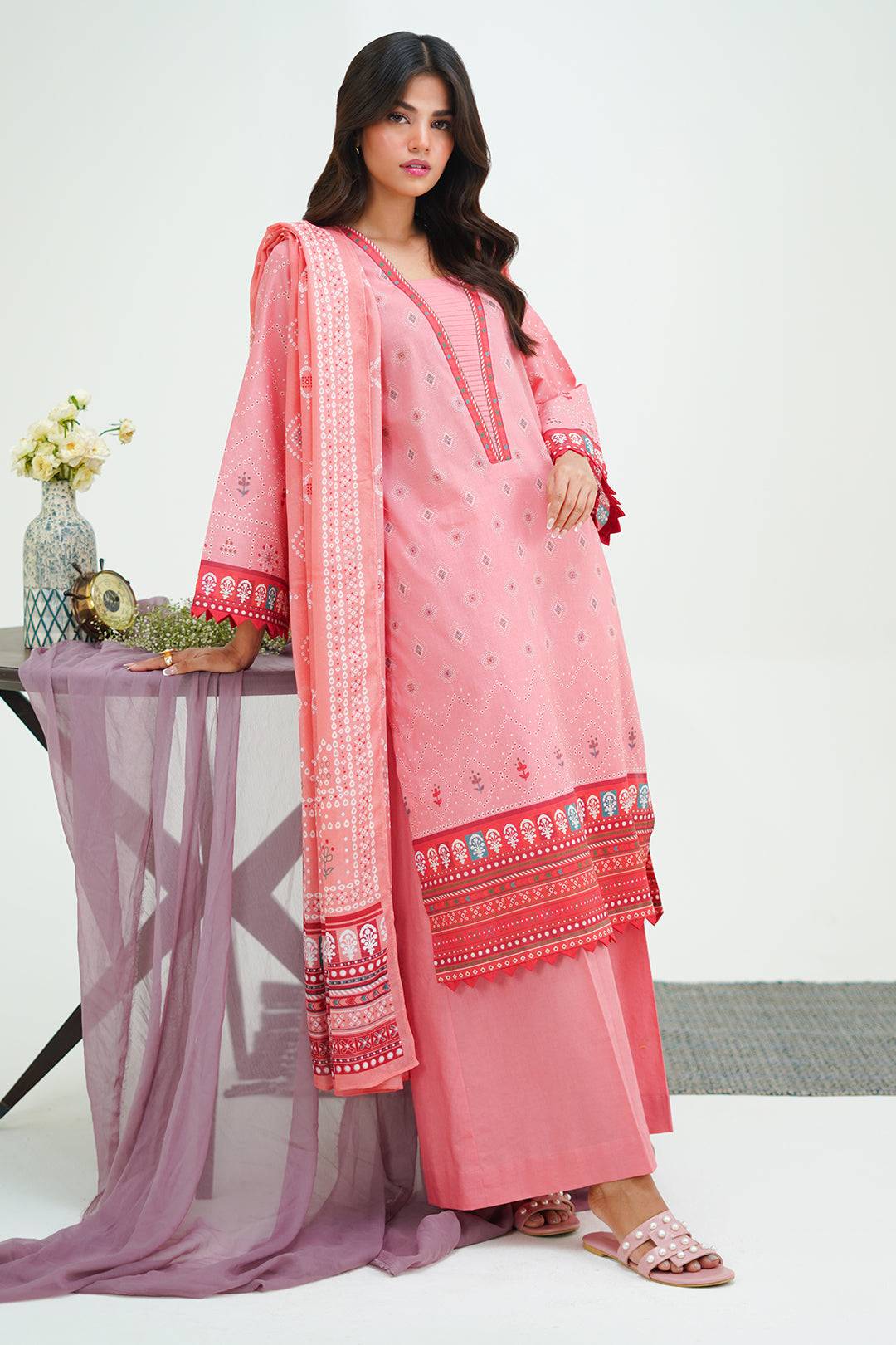 Zellbury | Unstitched 3 Piece Lawn | Shirt Shalwar Dupatta - 1719 by Maria Faisal - Registered Vendor of : Zellbury Women - type : Essential Unstitched - 100% original wedding dresses
