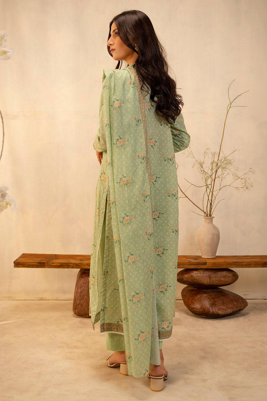 Zellbury | Unstitched 3 Piece Lawn | Shirt Shalwar Dupatta - 0025 by Maria Faisal - Registered Vendor of : Zellbury Women - type : Essential Unstitched - 100% original wedding dresses
