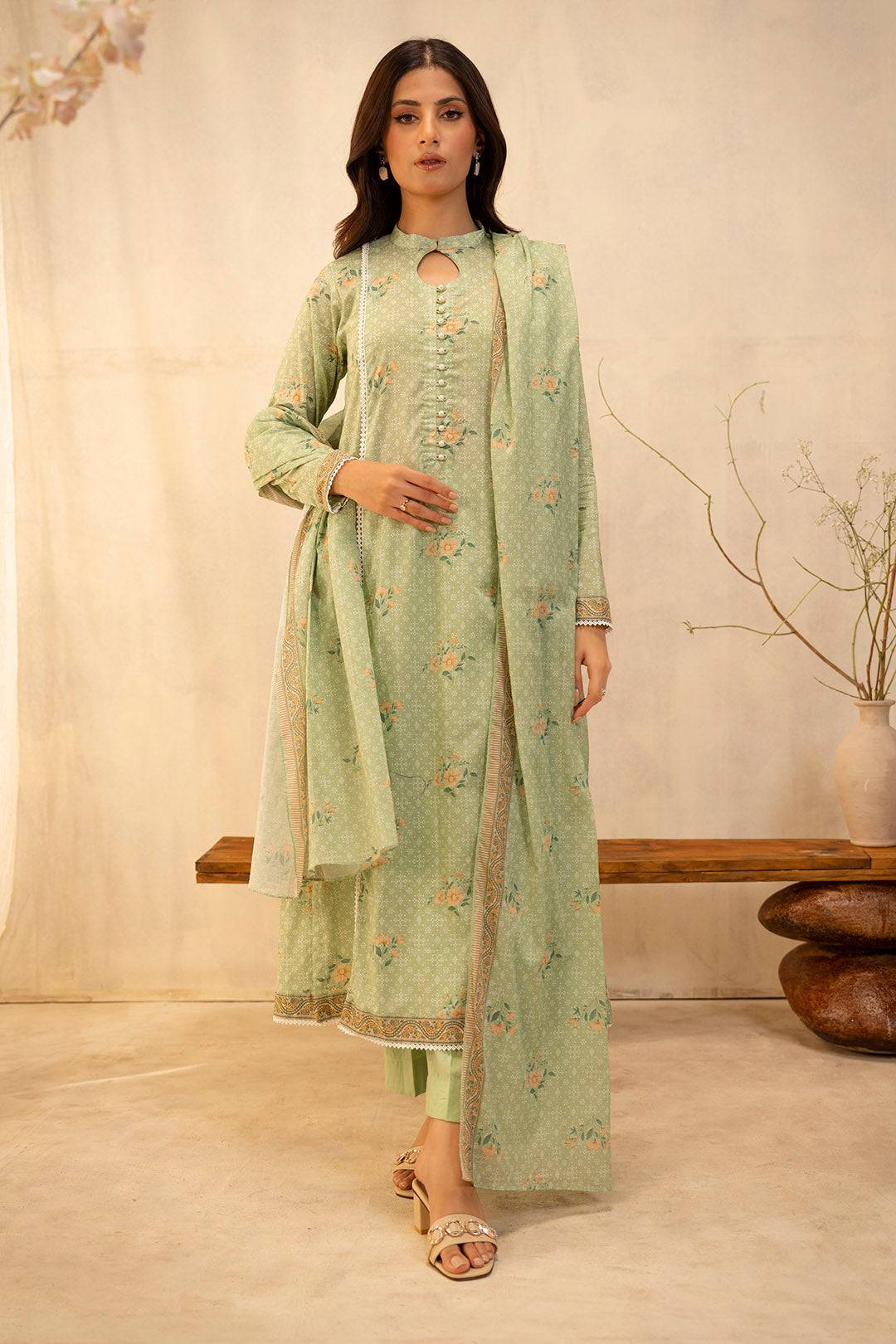 Zellbury | Unstitched 3 Piece Lawn | Shirt Shalwar Dupatta - 0025 by Maria Faisal - Registered Vendor of : Zellbury Women - type : Essential Unstitched - 100% original wedding dresses