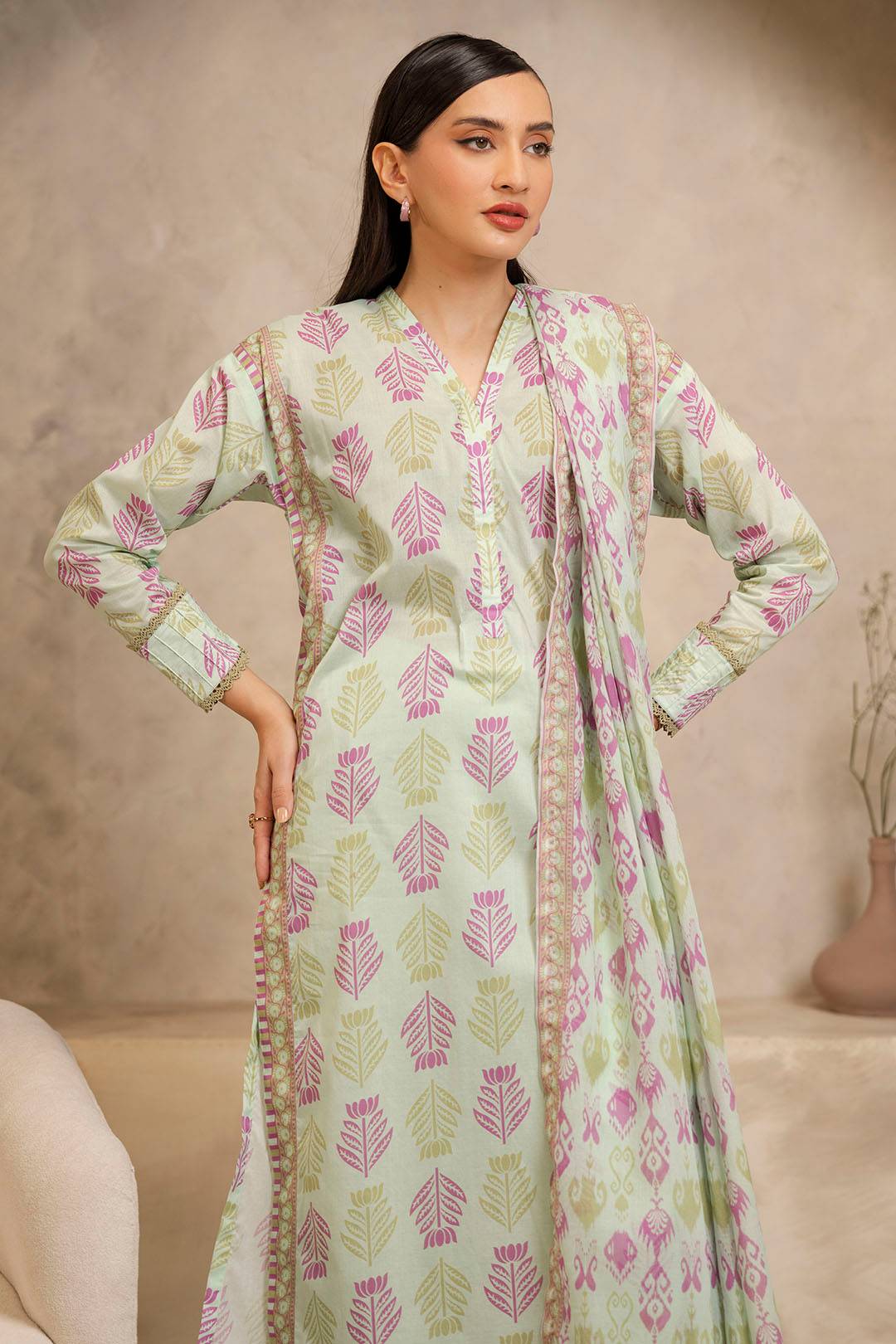 Zellbury | Unstitched 3 Piece Lawn | Shirt Shalwar Dupatta - 0028 by Maria Faisal - Registered Vendor of : Zellbury Women - type : Essential Unstitched - 100% original wedding dresses