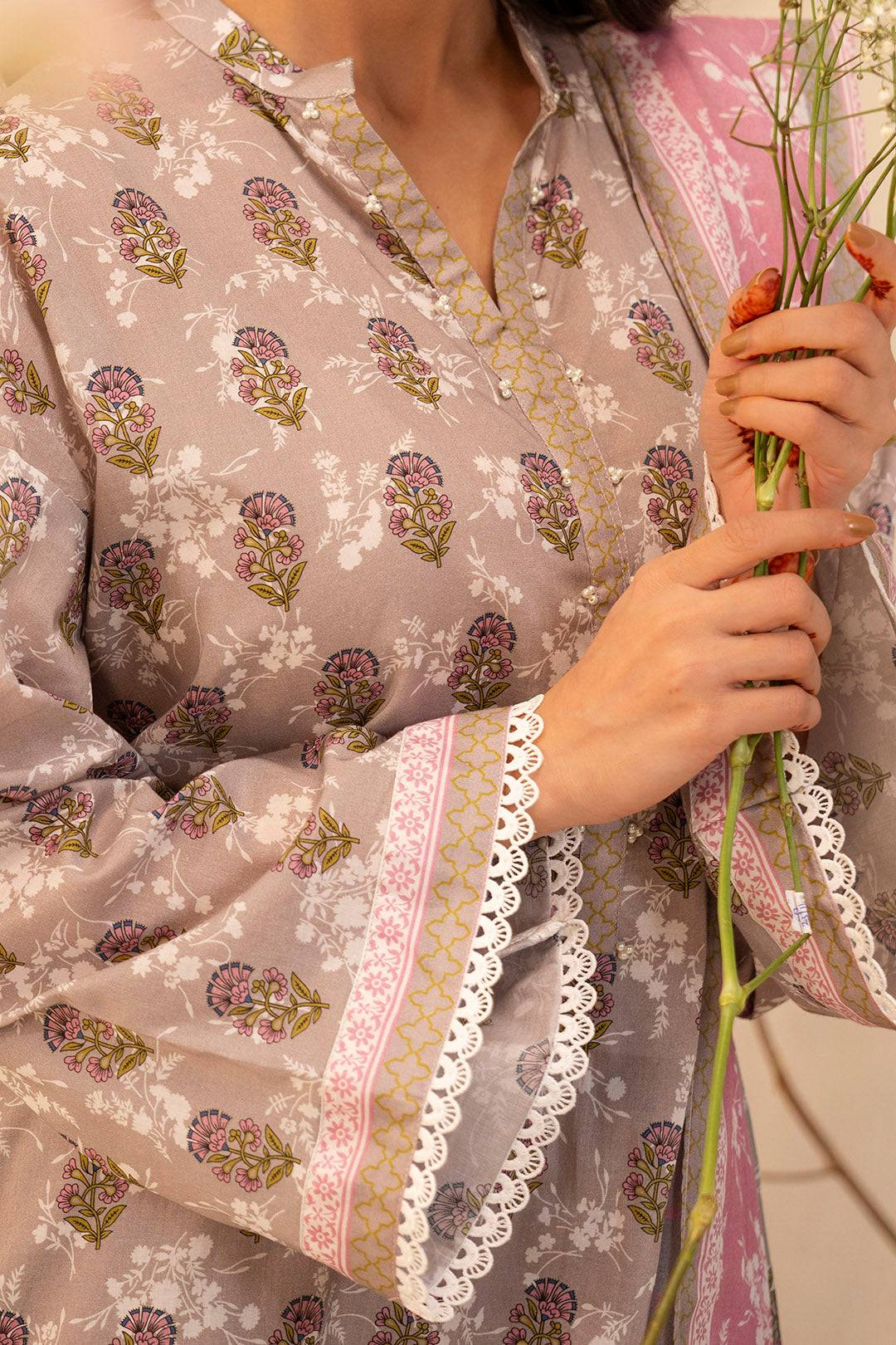 Zellbury | Unstitched 3 Piece Lawn | Shirt Shalwar Dupatta - 0029 by Maria Faisal - Registered Vendor of : Zellbury Women - type : Essential Unstitched - 100% original wedding dresses