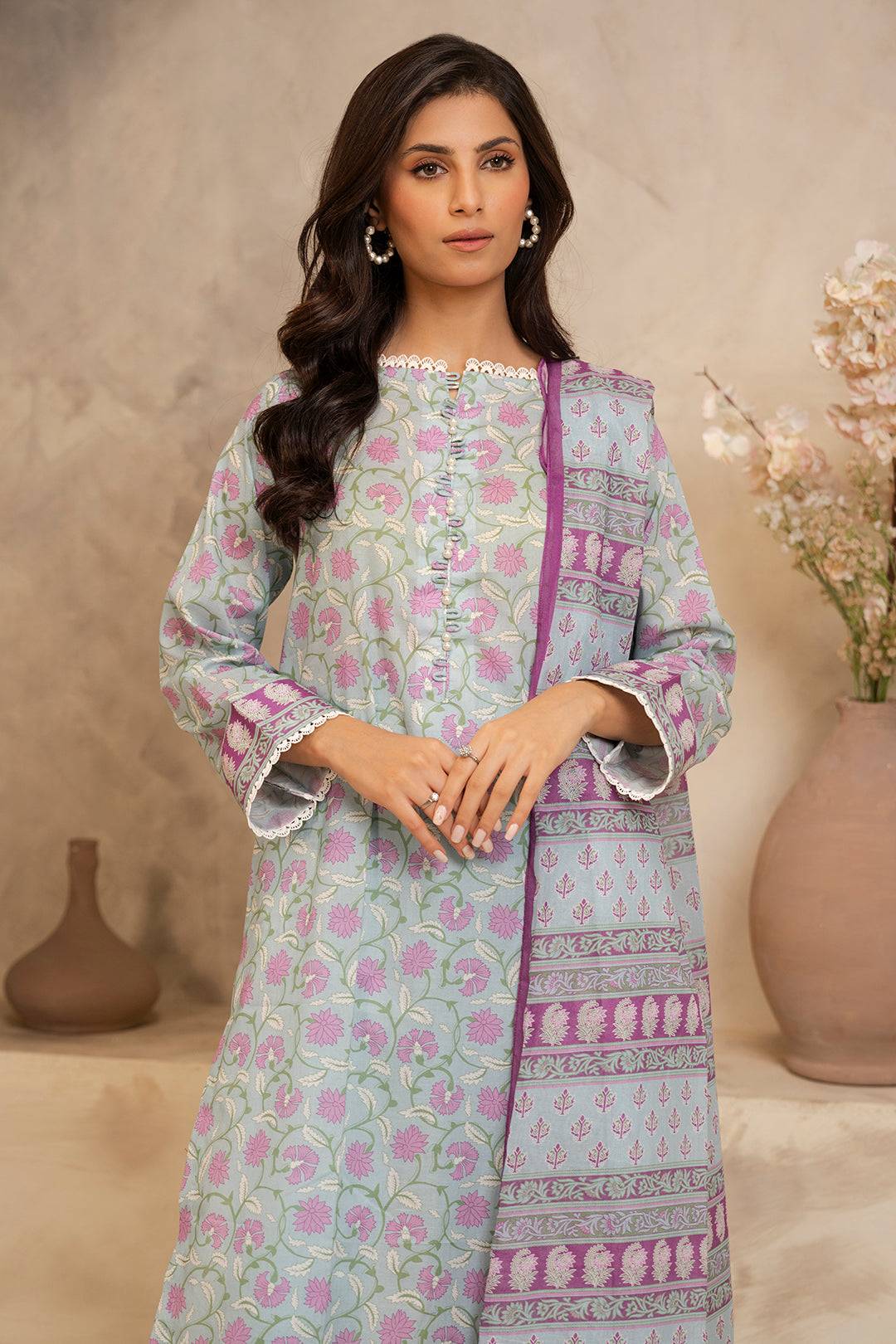 Zellbury | Unstitched 3 Piece Lawn | Shirt Shalwar Dupatta - 0031 by Maria Faisal - Registered Vendor of : Zellbury Women - type : Essential Unstitched - 100% original wedding dresses