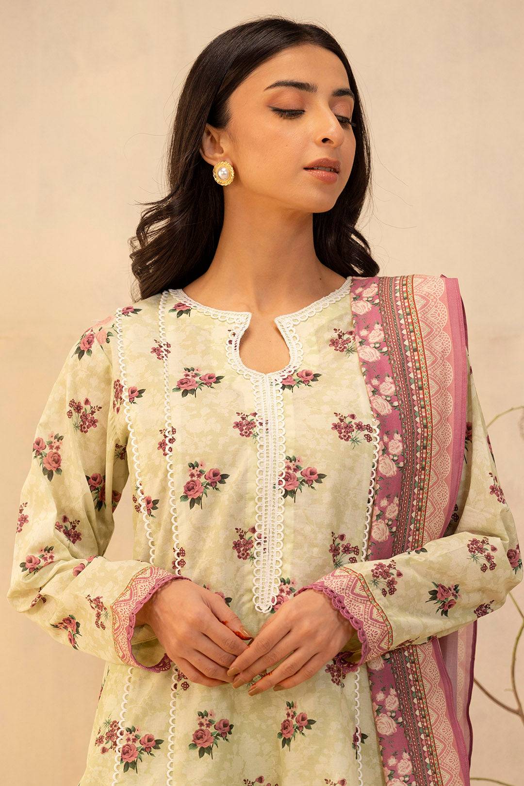 Zellbury | Unstitched 3 Piece Lawn | Shirt Shalwar Dupatta - 0039 by Maria Faisal - Registered Vendor of : Zellbury Women - type : Essential Unstitched - 100% original wedding dresses