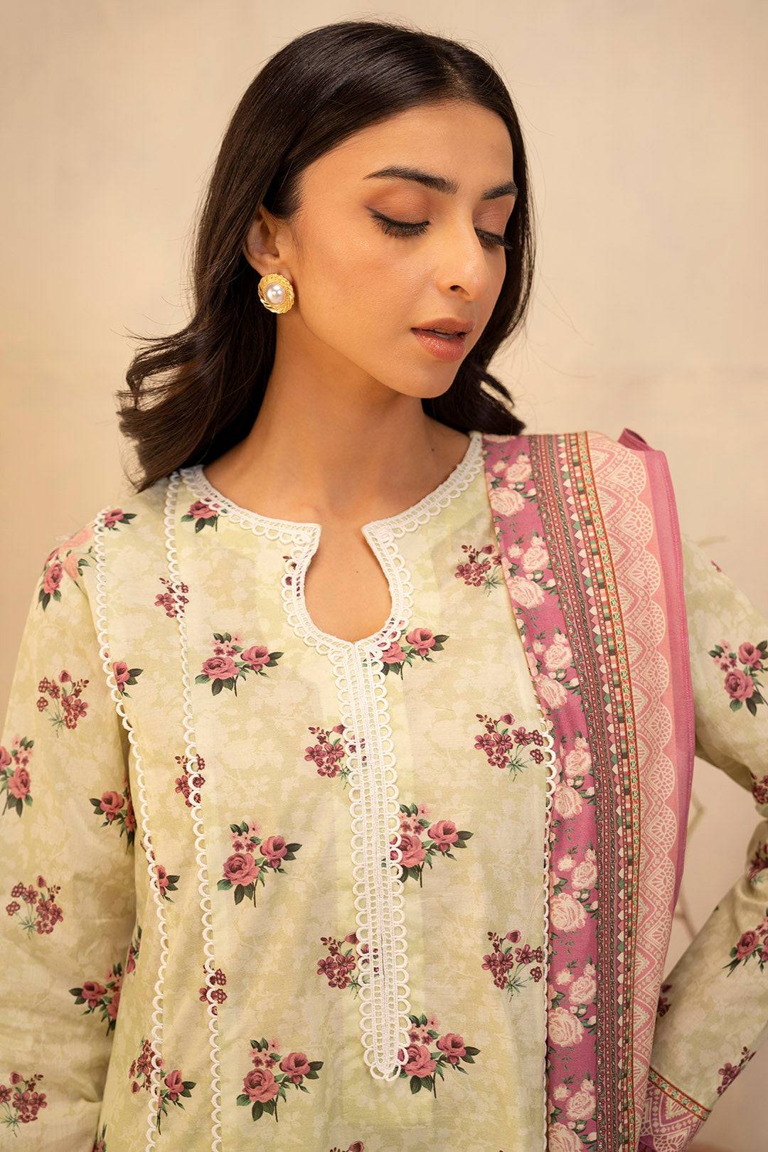 Zellbury | Unstitched 3 Piece Lawn | Shirt Shalwar Dupatta - 0039 by Maria Faisal - Registered Vendor of : Zellbury Women - type : Essential Unstitched - 100% original wedding dresses