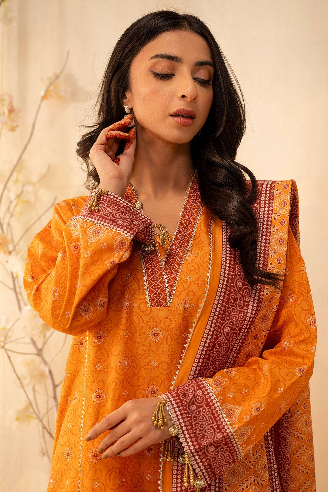 Zellbury | Unstitched 3 Piece Lawn | Shirt Shalwar Dupatta - 0115 by Maria Faisal - Registered Vendor of : Zellbury Women - type : Essential Unstitched - 100% original wedding dresses