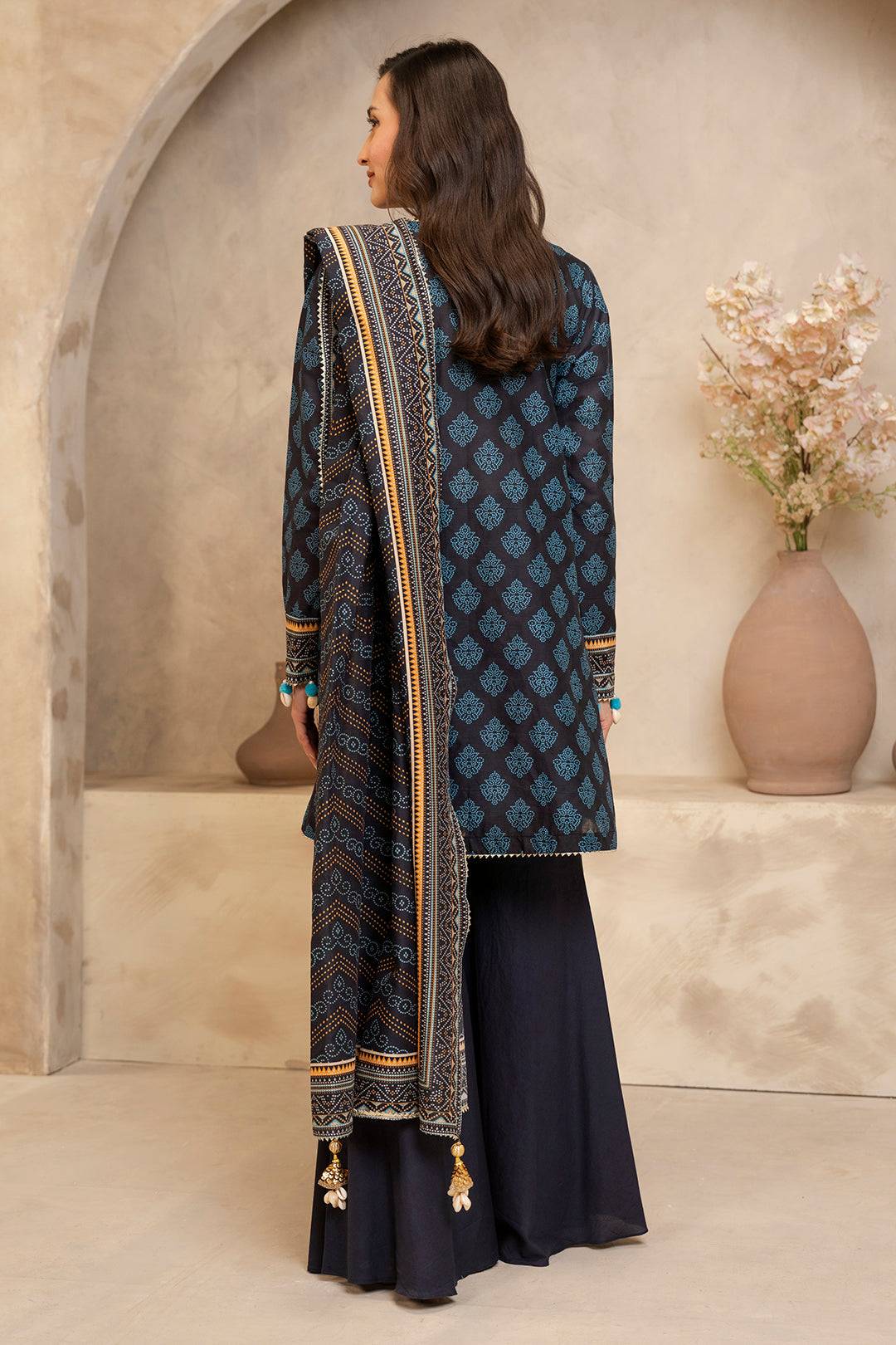 Zellbury | Unstitched 3 Piece Lawn | Shirt Shalwar Dupatta - 0125 by Maria Faisal - Registered Vendor of : Zellbury Women - type : Essential Unstitched - 100% original wedding dresses