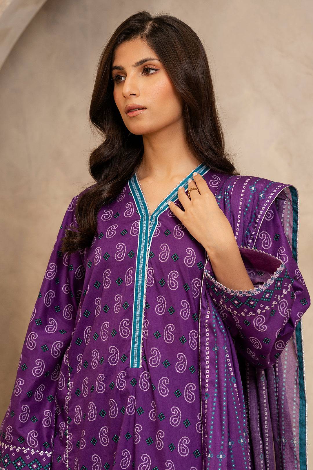 Zellbury | Unstitched 3 Piece Lawn | Shirt Shalwar Dupatta - 0265 by Maria Faisal - Registered Vendor of : Zellbury Women - type : Essential Unstitched - 100% original wedding dresses