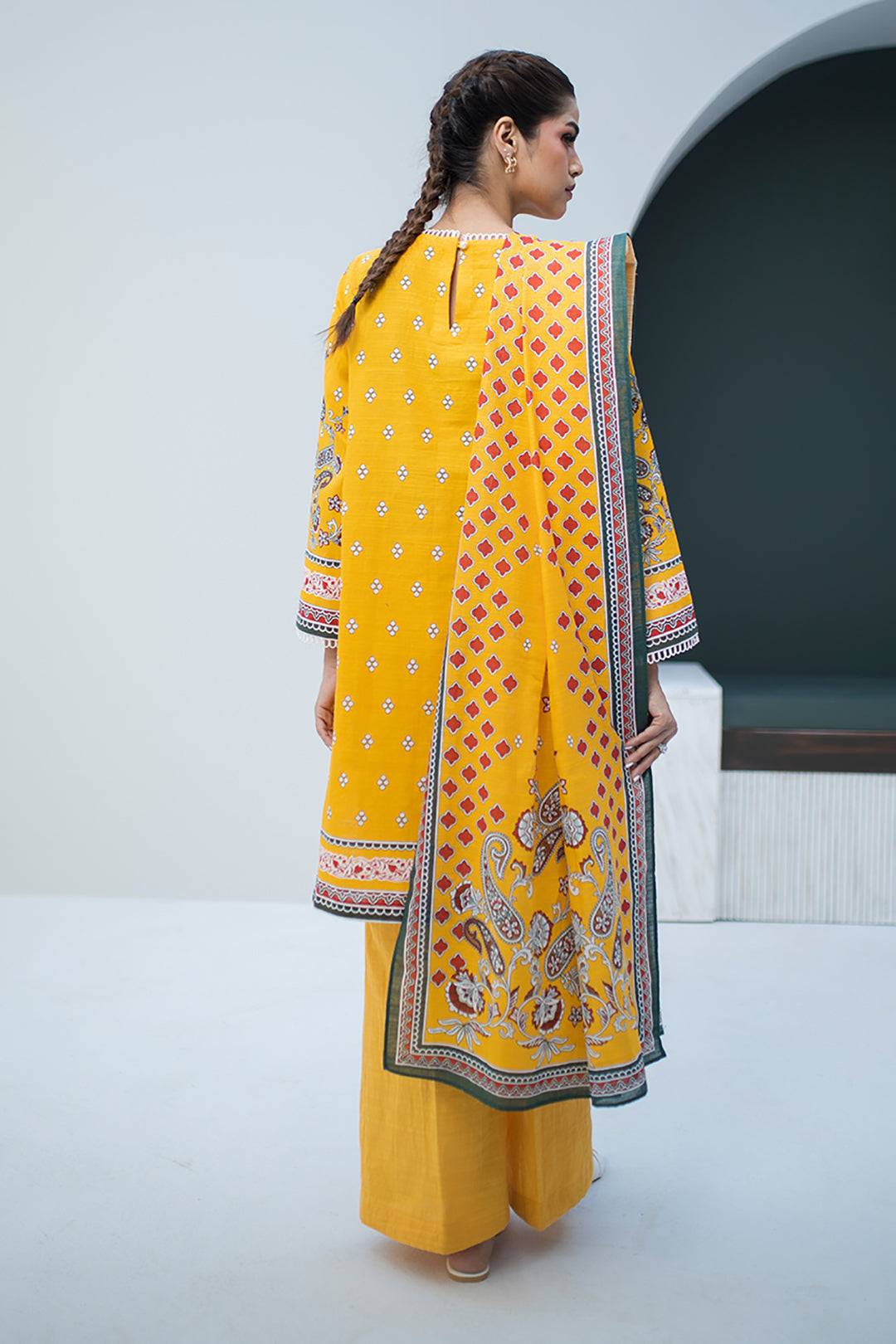 Zellbury | Unstitched 3 Piece Khaddar | Embroidered Shirt Dupatta - 0799 by Maria Faisal - Registered Vendor of : Zellbury Women - type : Essential Unstitched - 100% original wedding dresses