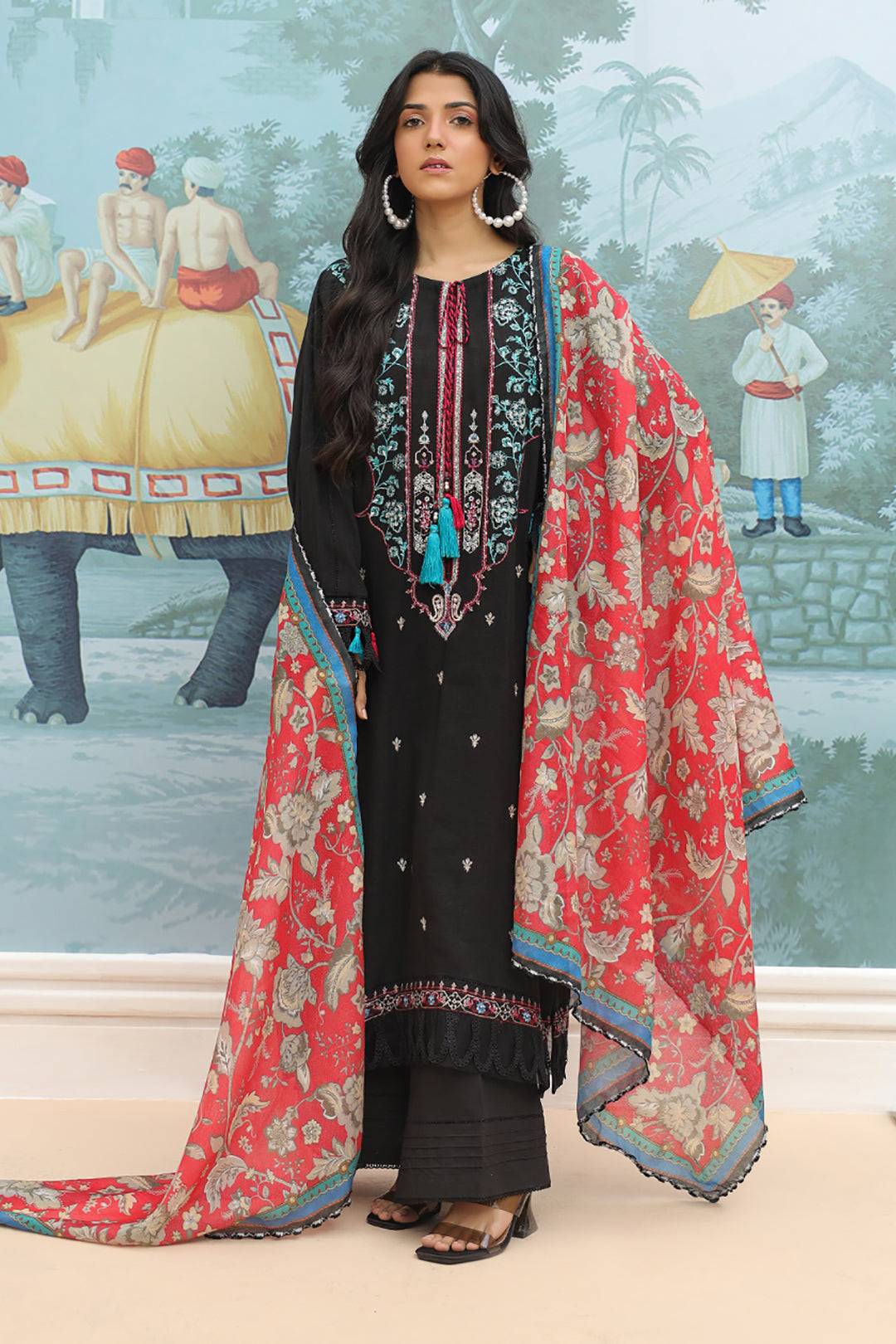 Zellbury | Unstitched 3 Piece Khaddar | Embroidered Shirt Shalwar Dupatta - 0776 by Maria Faisal - Registered Vendor of : Zellbury Women - type : Signature Unstitched - 100% original wedding dresses