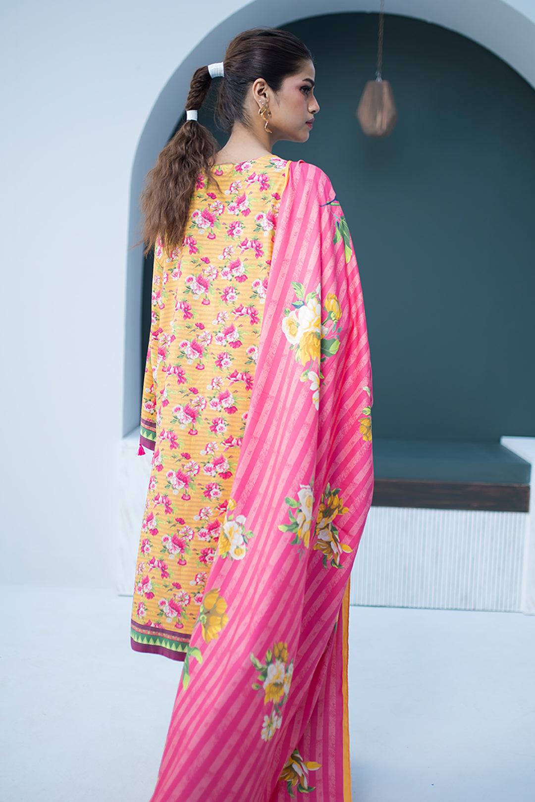 Zellbury | Unstitched 3 Piece Viscose | Embroidered Shirt Shalwar Dupatta - 0837 by Maria Faisal - Registered Vendor of : Zellbury Women - type : Essential Unstitched - 100% original wedding dresses