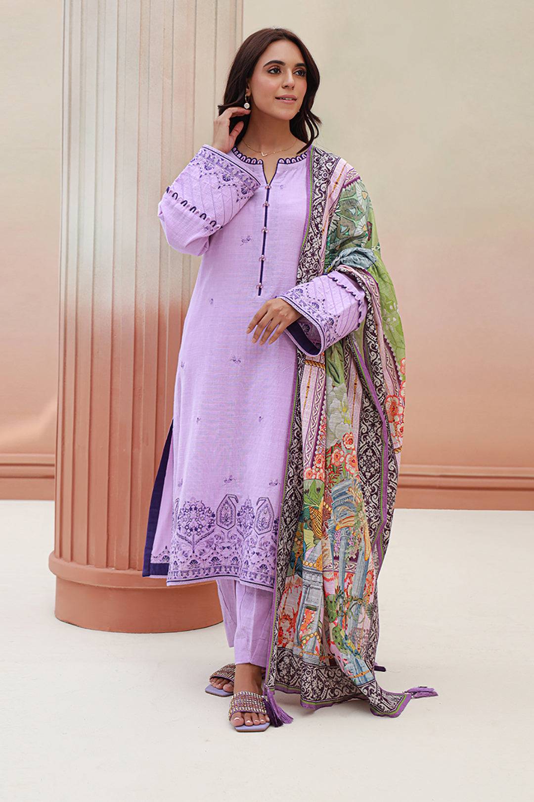 Zellbury | Unstitched 3 Piece Khaddar | Embroidered Shirt Shalwar Dupatta - 0854 by Maria Faisal - Registered Vendor of : Zellbury Women - type : Signature Unstitched - 100% original wedding dresses