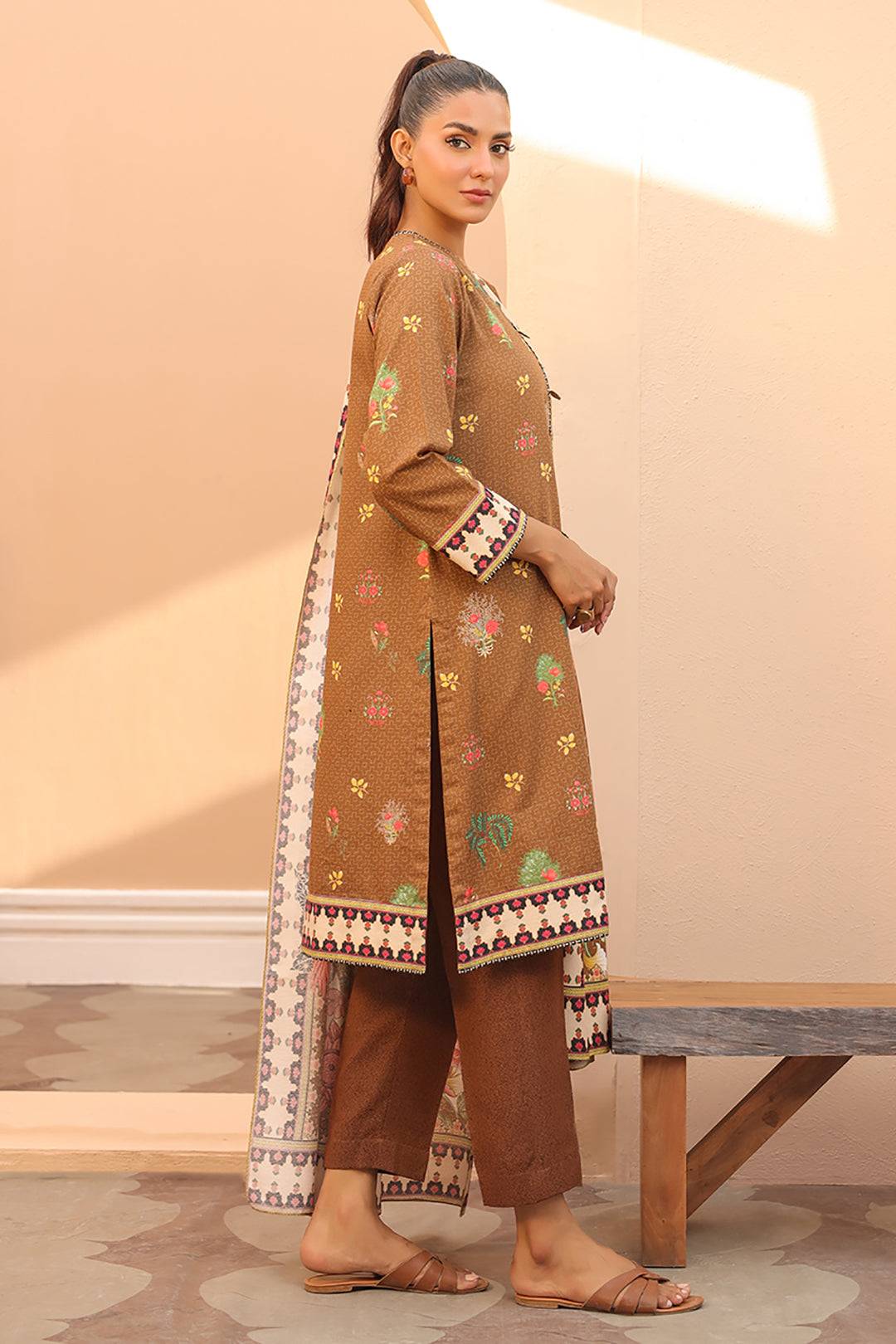 Zellbury | Unstitched 3 Piece Khaddar | Shirt Shalwar Dupatta - 0829 by Maria Faisal - Registered Vendor of : Zellbury Women - type : Essential Unstitched - 100% original wedding dresses