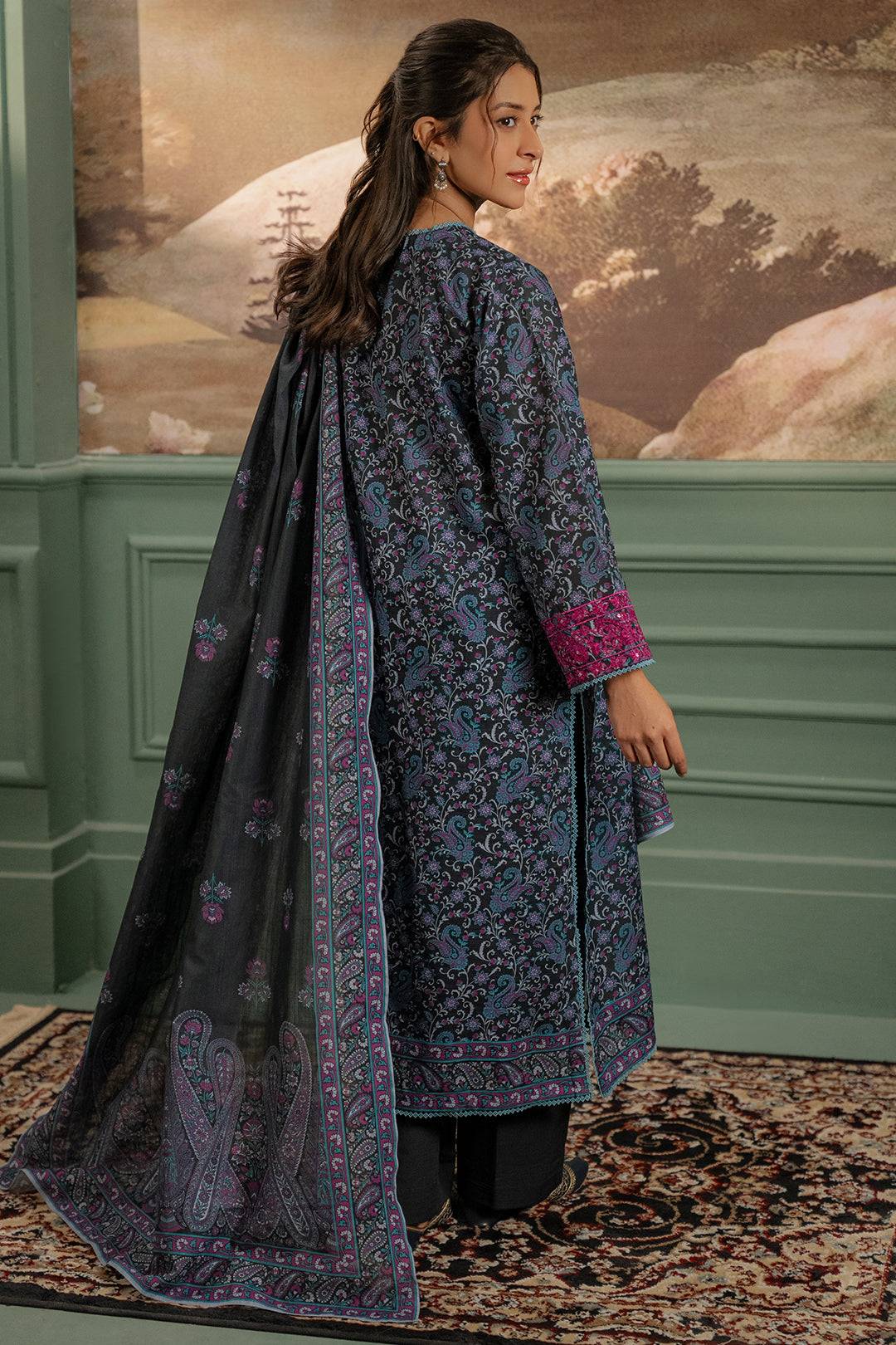 Zellbury | Unstitched 2 Piece Khaddar | Embroidered Shirt Dupatta - 0347 by Maria Faisal - Registered Vendor of : Zellbury Women - type : Essential Unstitched - 100% original wedding dresses