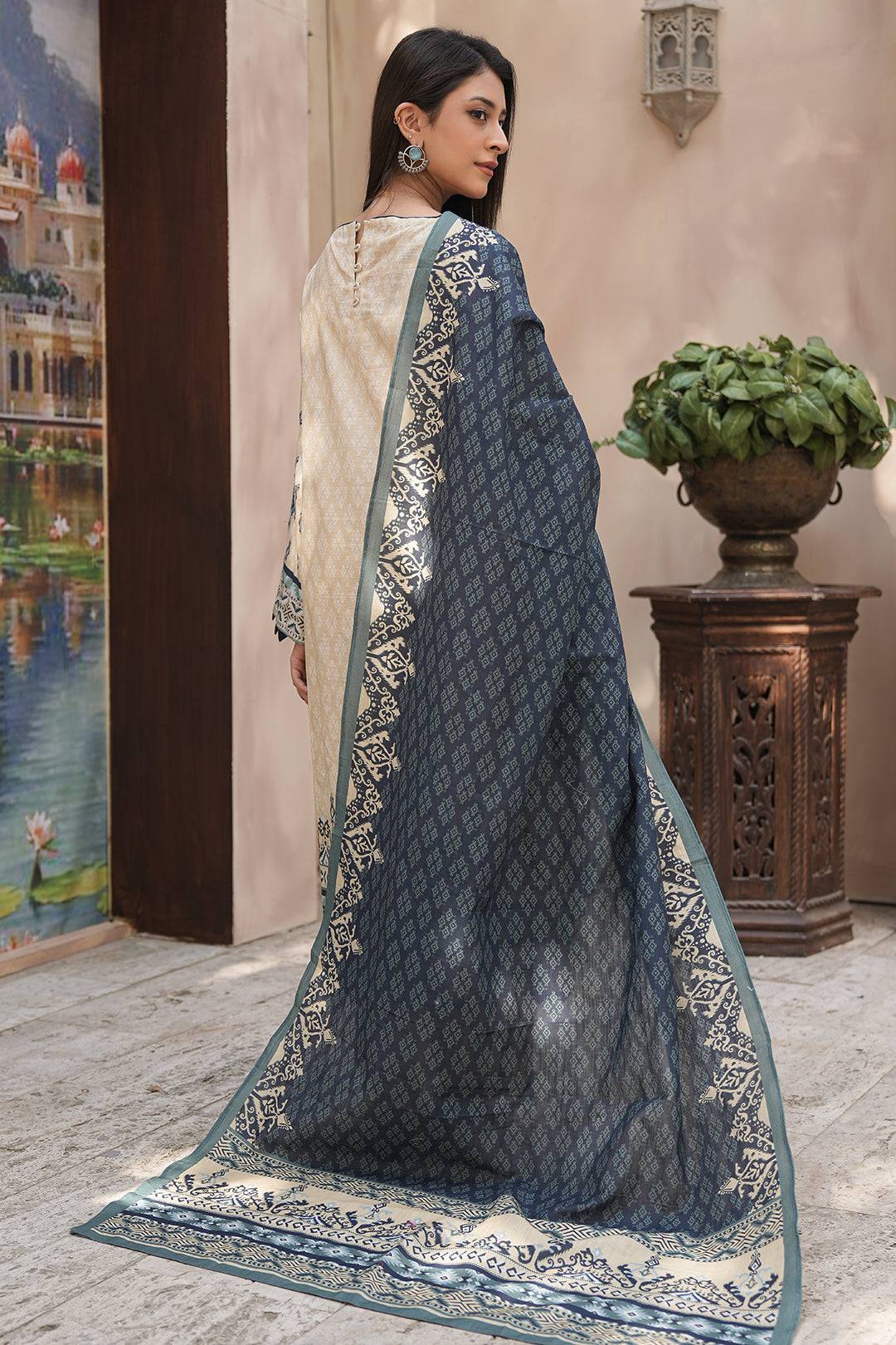Zellbury | Unstitched 2 Piece Khaddar | Embroidered Shirt Dupatta - 0349 by Maria Faisal - Registered Vendor of : Zellbury Women - type : Essential Unstitched - 100% original wedding dresses