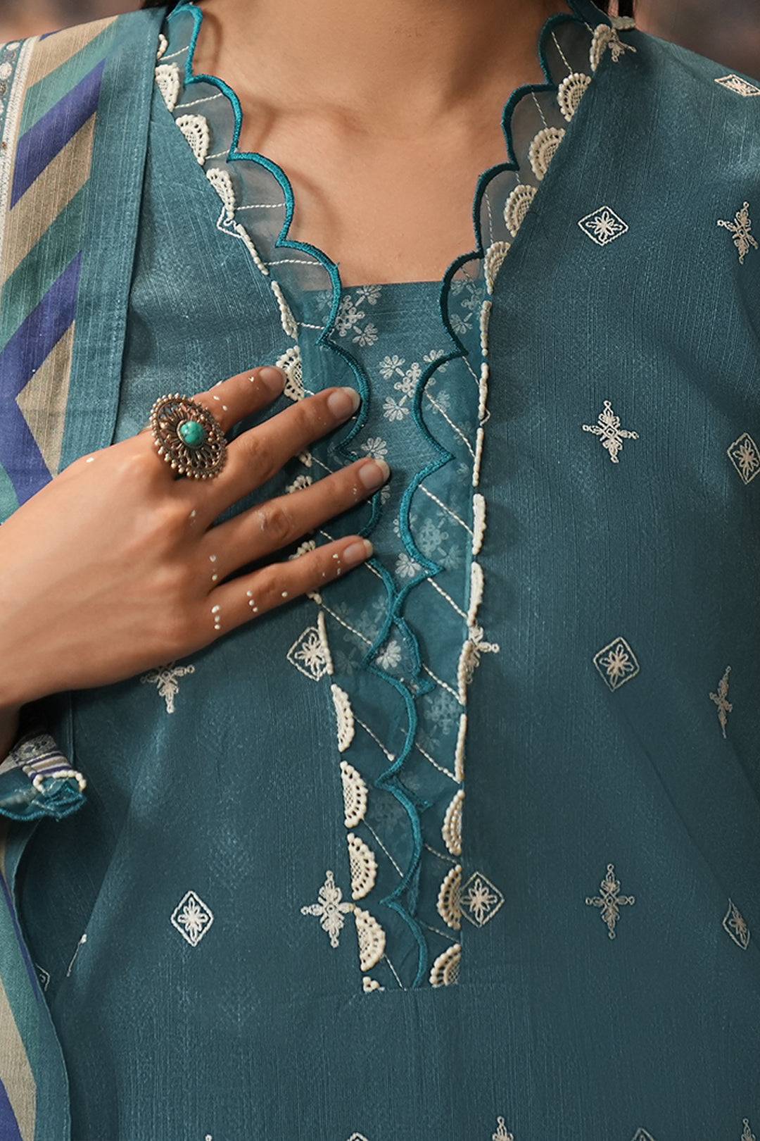 Zellbury | Unstitched 2 Piece Khaddar | Embroidered Shirt Dupatta - 0350 by Maria Faisal - Registered Vendor of : Zellbury Women - type : Essential Unstitched - 100% original wedding dresses