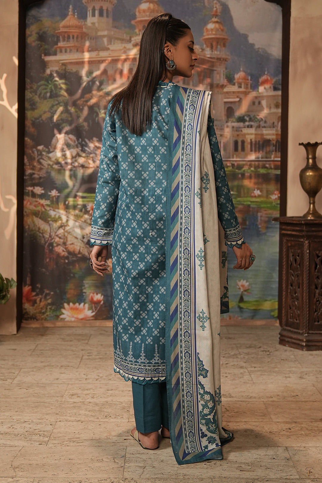 Zellbury | Unstitched 2 Piece Khaddar | Embroidered Shirt Dupatta - 0350 by Maria Faisal - Registered Vendor of : Zellbury Women - type : Essential Unstitched - 100% original wedding dresses