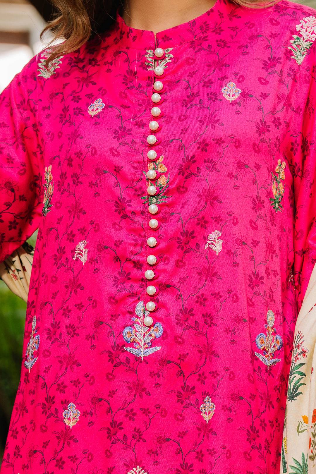 Zellbury | Unstitched 3 Piece Viscose | Embroidered Shirt Shalwar Dupatta - 0227 by Maria Faisal - Registered Vendor of : Zellbury Women - type : Essential Unstitched - 100% original wedding dresses