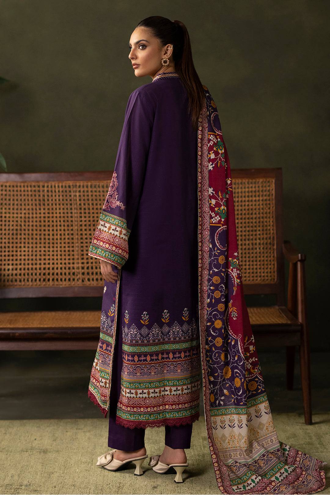 Zellbury | Unstitched 3 Piece Khaddar | Embroidered Shirt Shalwar Dupatta - 0311 by Maria Faisal - Registered Vendor of : Zellbury Women - type : Essential Unstitched - 100% original wedding dresses